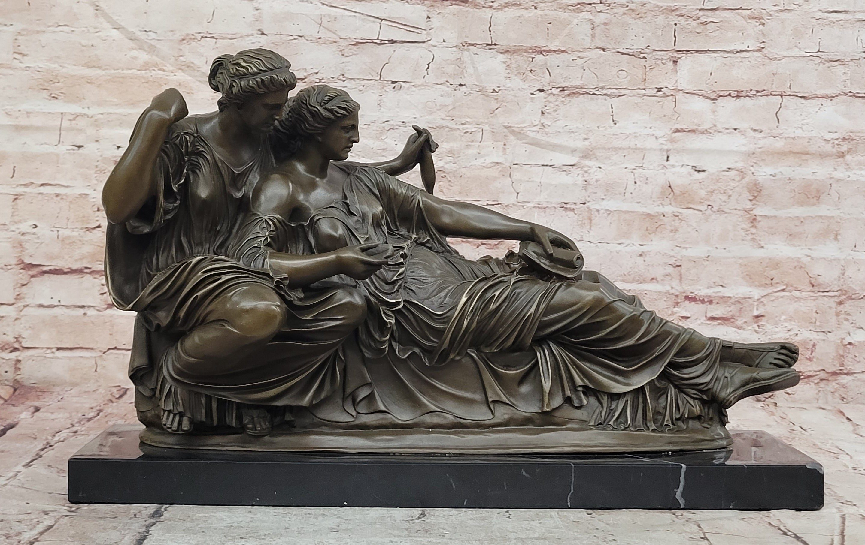 Bronze Classical Fates Statue Group Sculpture Parthenon Inspired Collectible Art