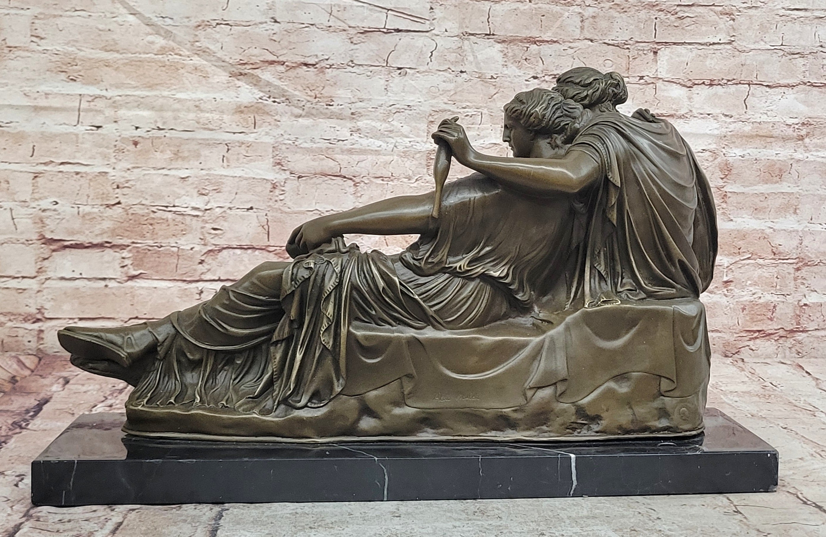 Bronze Classical Fates Statue Group Sculpture Parthenon Inspired Collectible Art