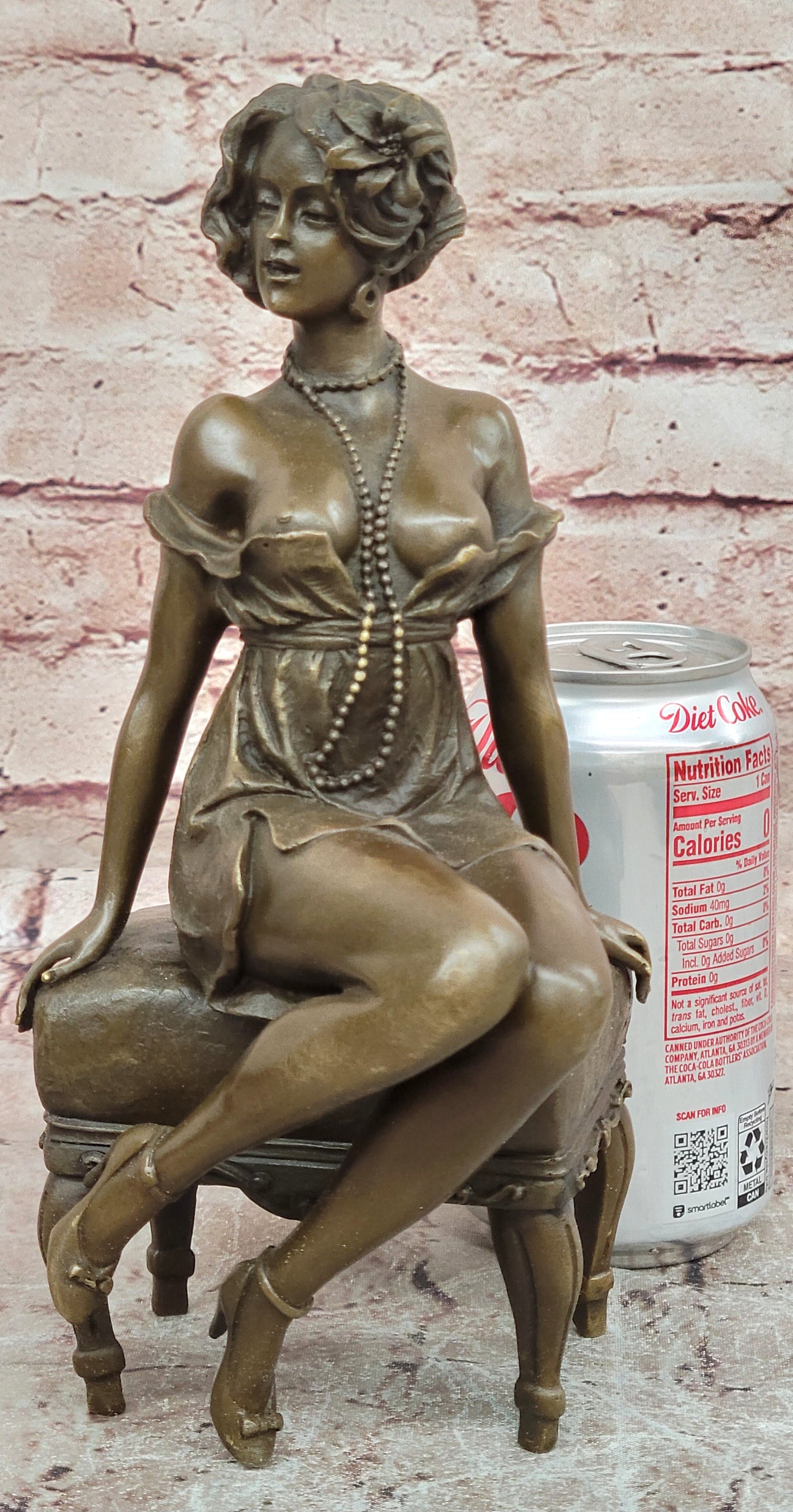 Museum Quality Milo Bronze Nude Woman Figurine Erotic Art Deco Sculpture