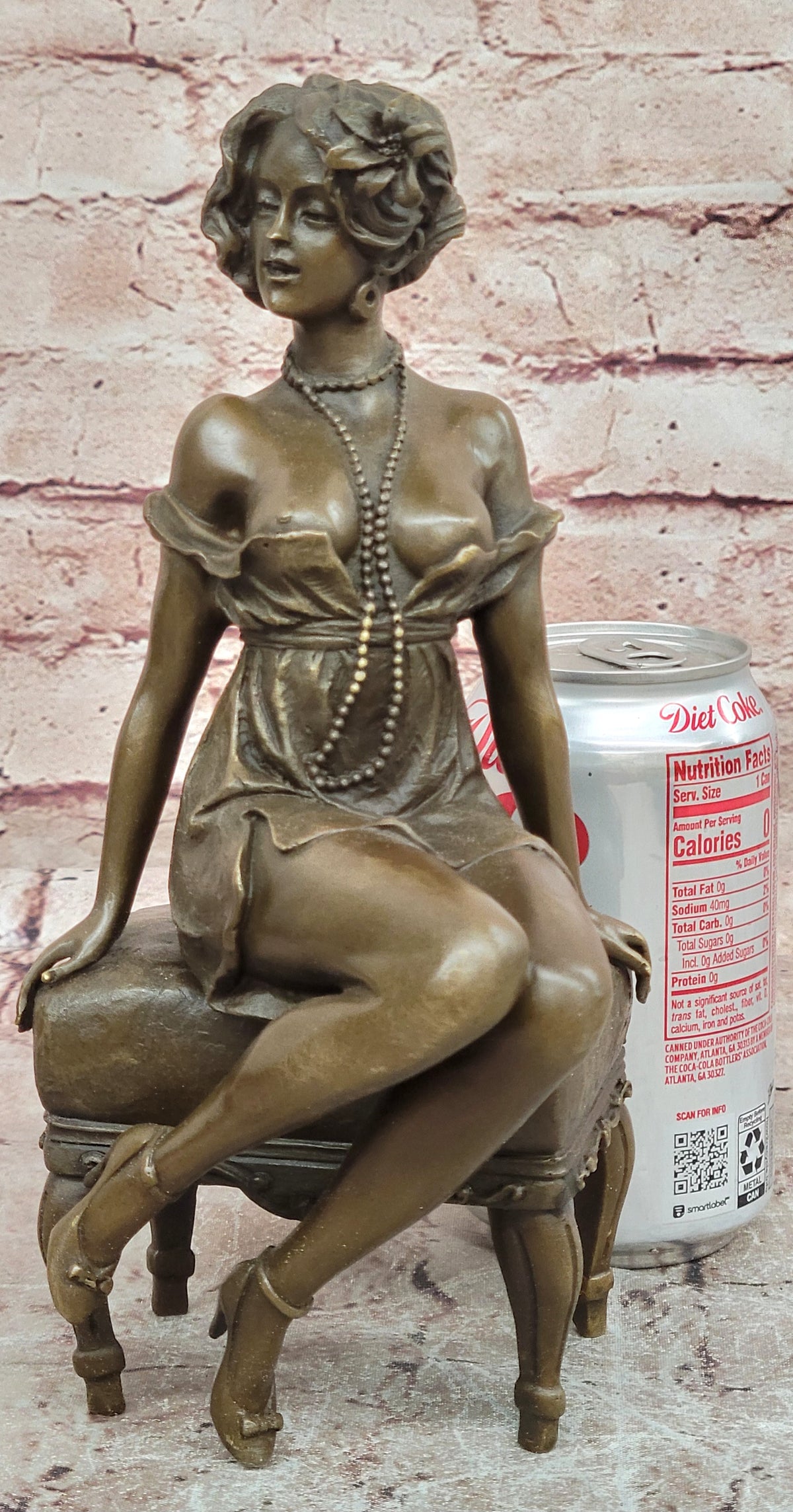 Museum Quality Milo Bronze Nude Woman Figurine Erotic Art Deco Sculpture