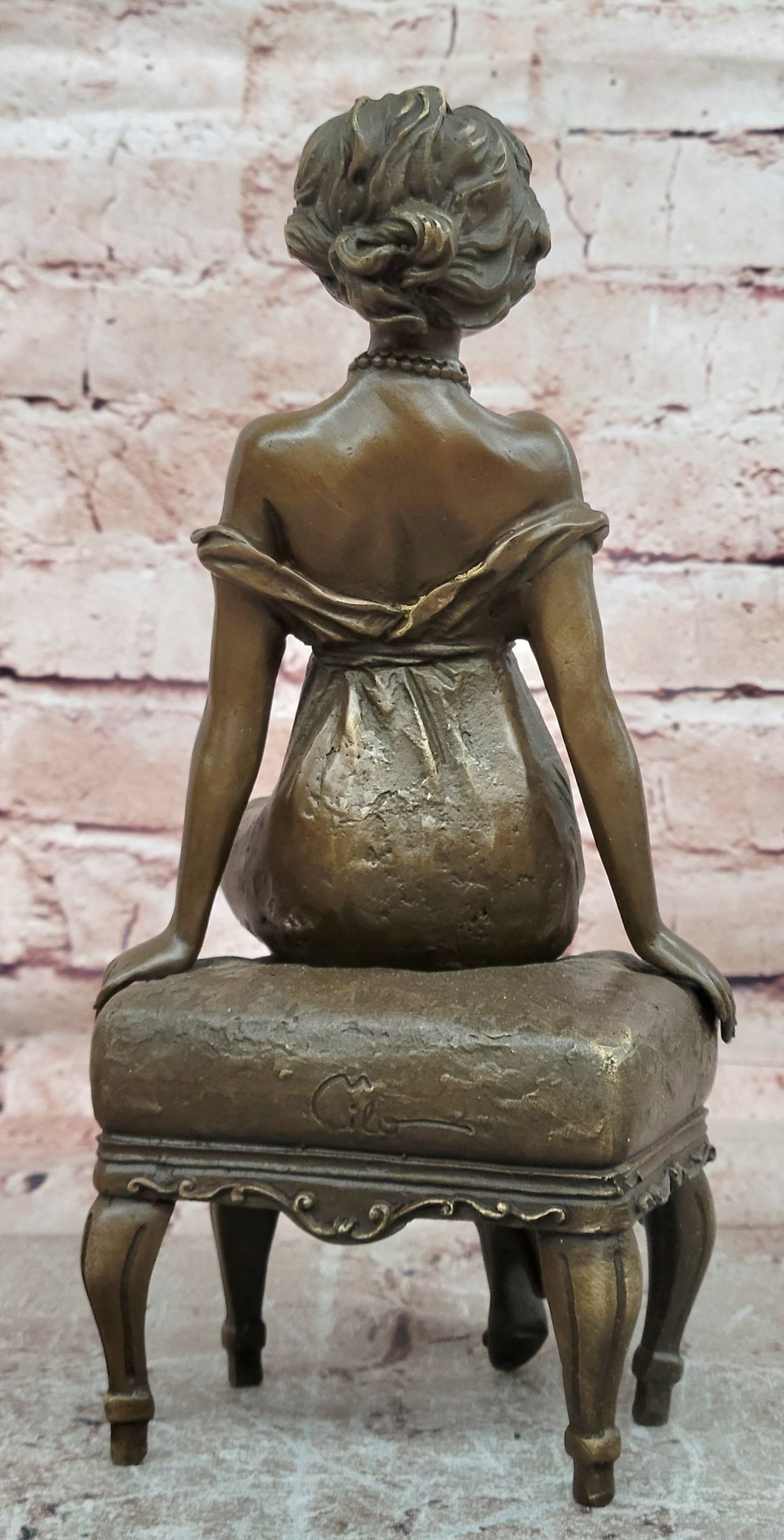 Museum Quality Milo Bronze Nude Woman Figurine Erotic Art Deco Sculpture