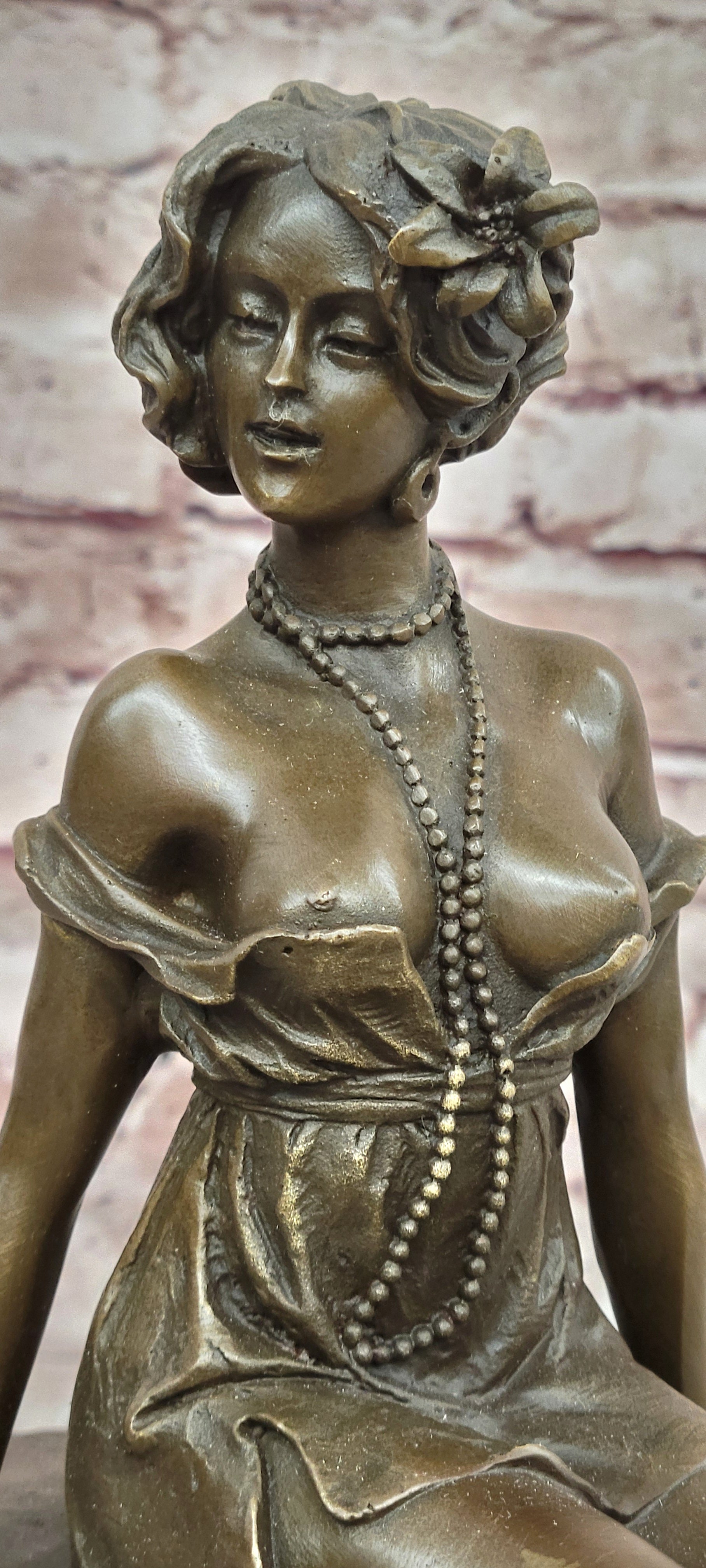 Museum Quality Milo Bronze Nude Woman Figurine Erotic Art Deco Sculpture