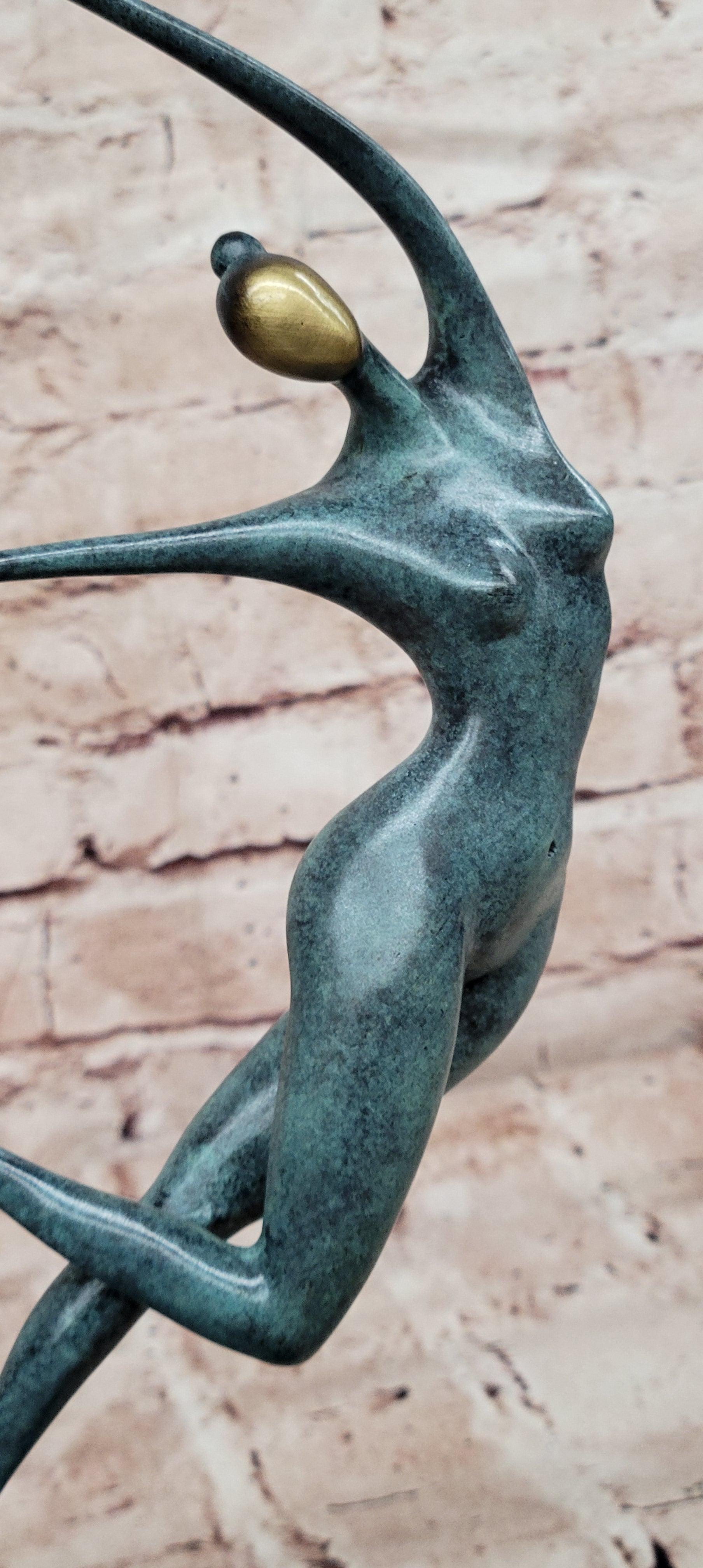 Love in Balance Abstract Bronze Dancers Statue Modern Collectible Artwork Art