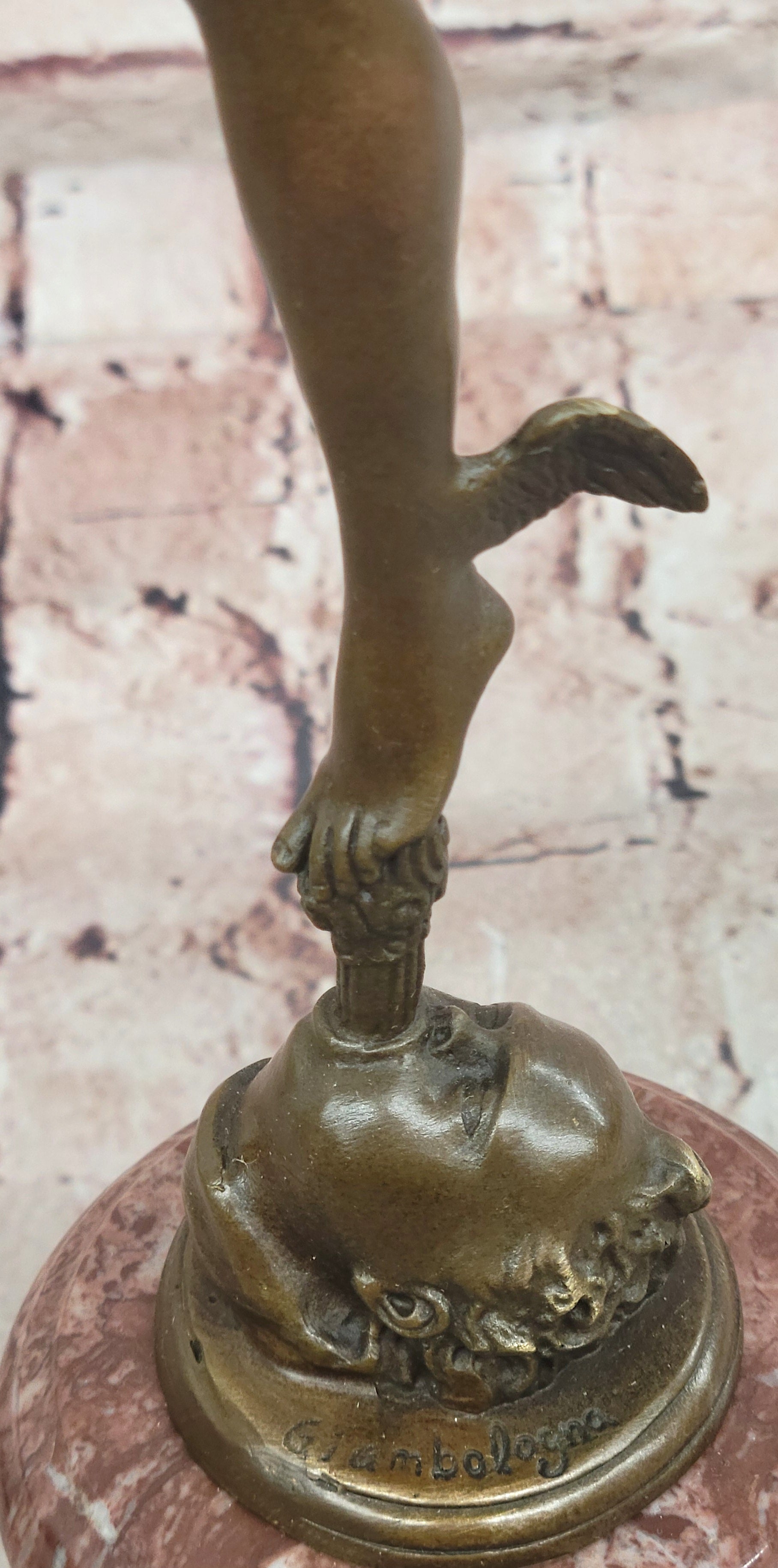 Lost Wax Bronze Flying Mercury Statue Classical Masterwork Art