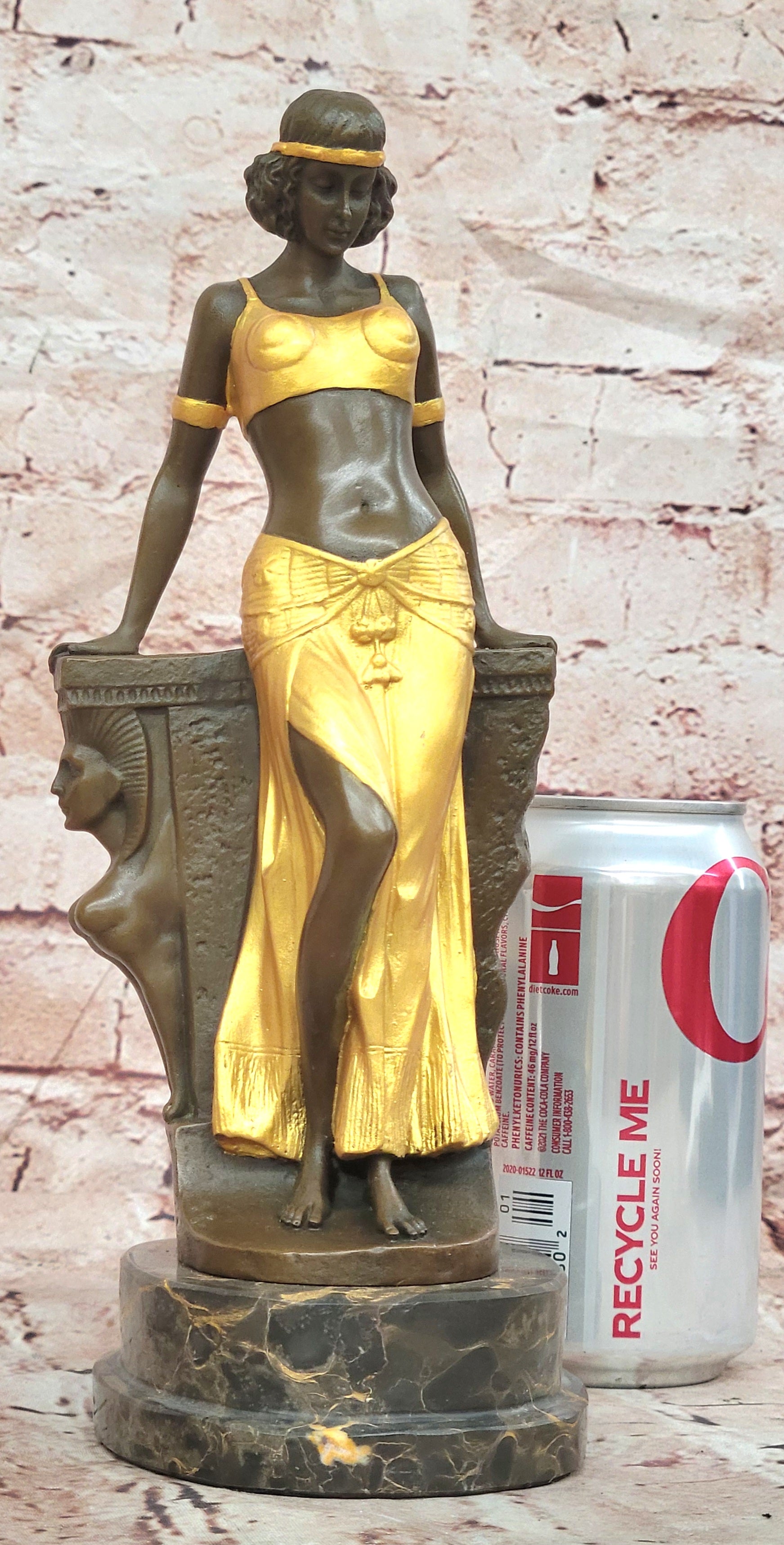 Milo Bronze Art Deco Dancer Statue Egyptian Princess Fine Art Collectible