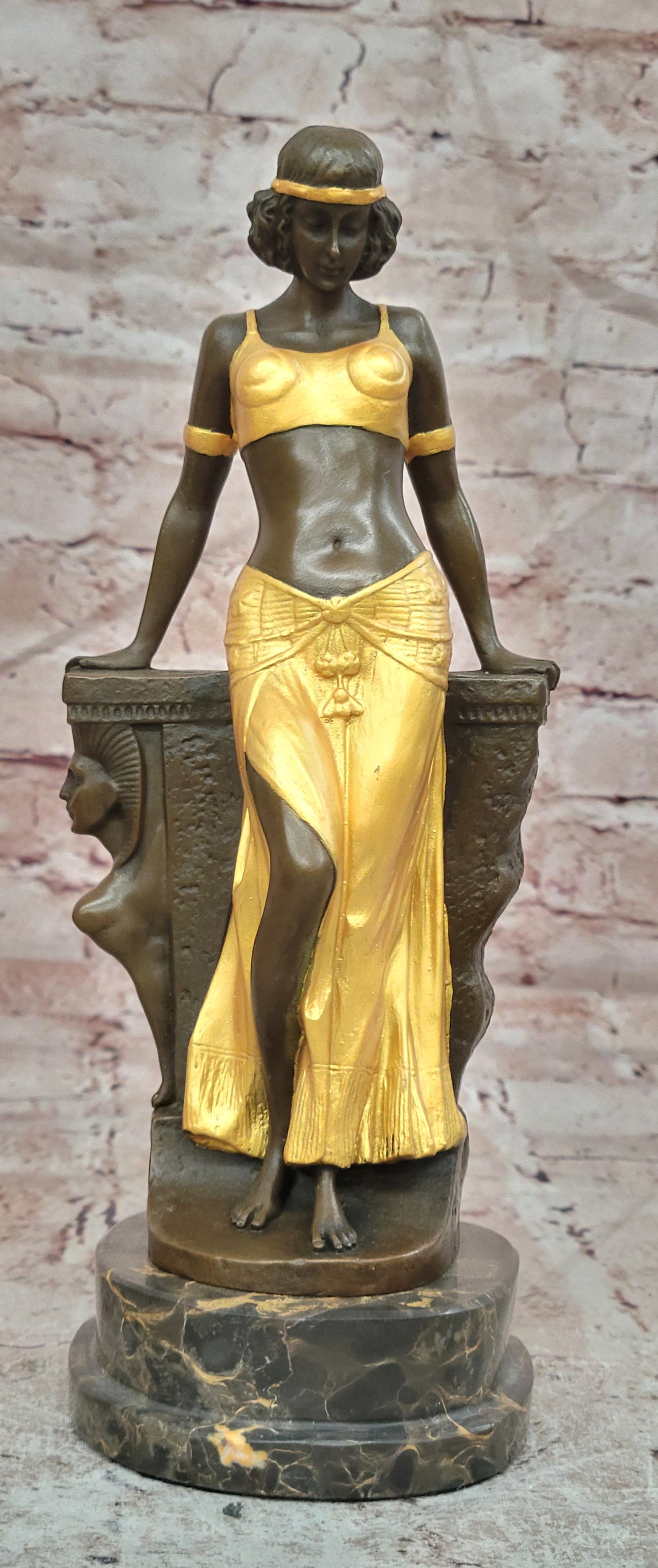 Milo Bronze Art Deco Dancer Statue Egyptian Princess Fine Art Collectible