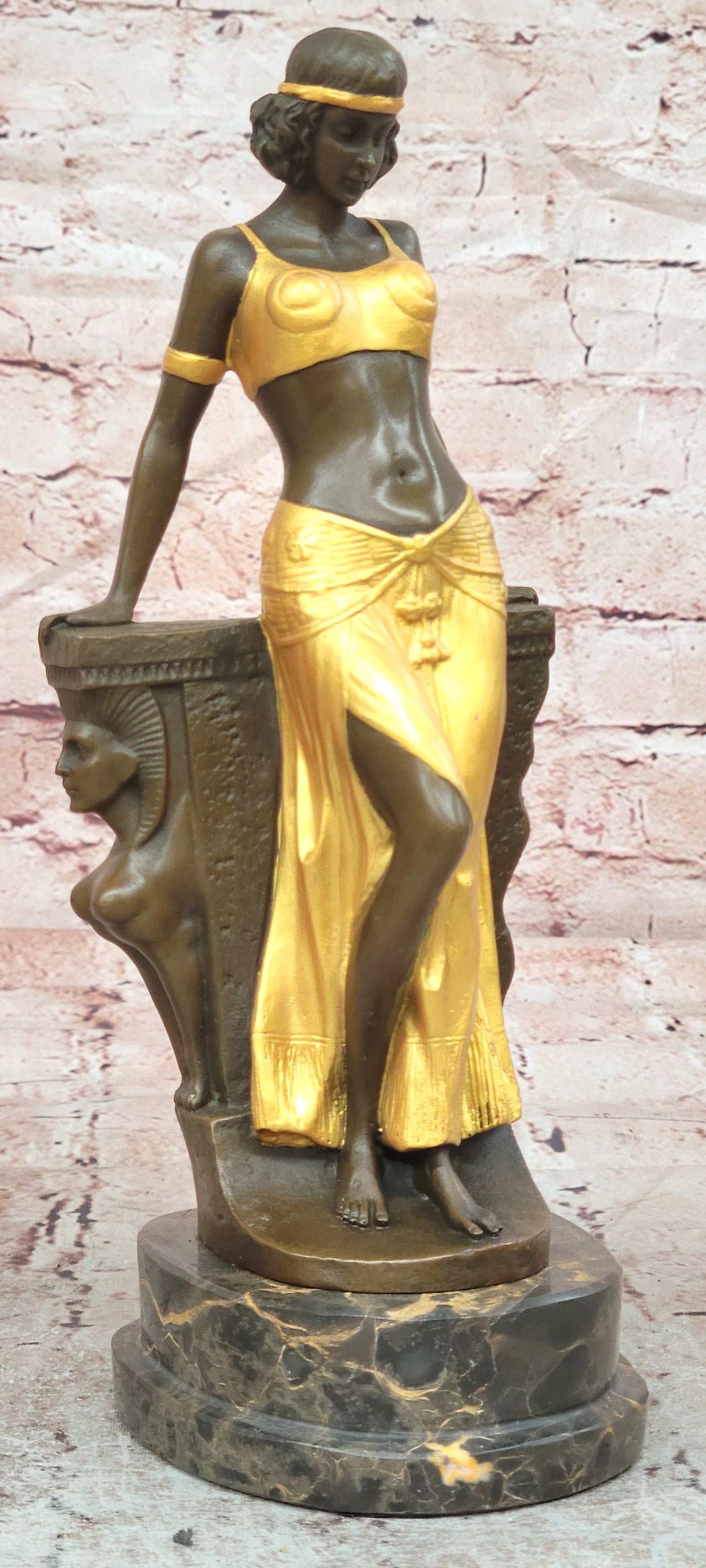 Milo Bronze Art Deco Dancer Statue Egyptian Princess Fine Art Collectible