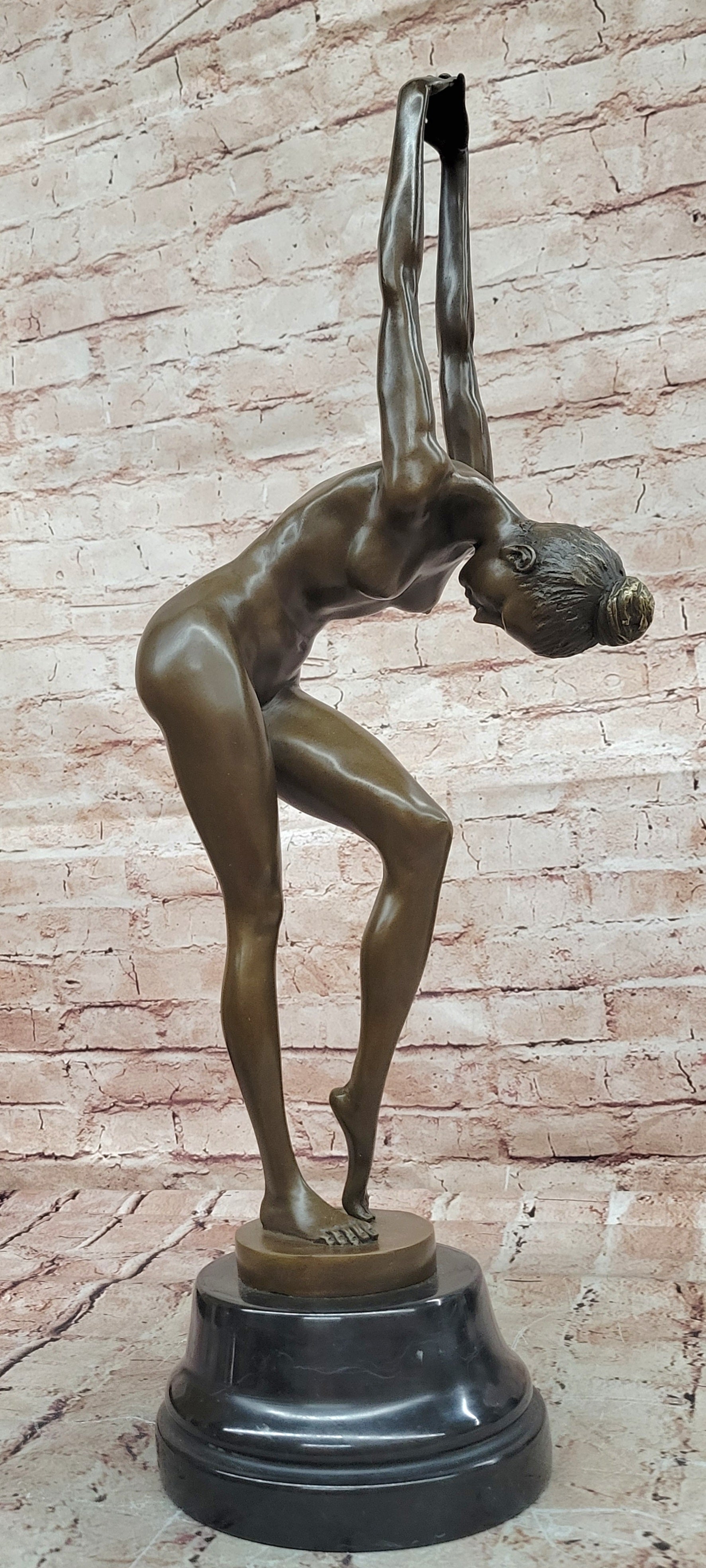 Handcrafted Cesaro Bronze Nude Woman Sculpture Hot Cast Museum Quality