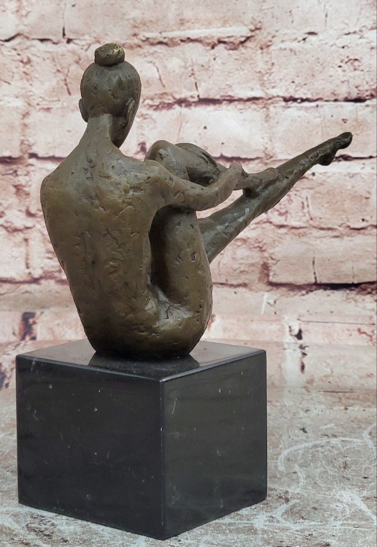 Art Deco Nude Dancer Bronze Statue Signed Milo Marble Base Fine Art Piece