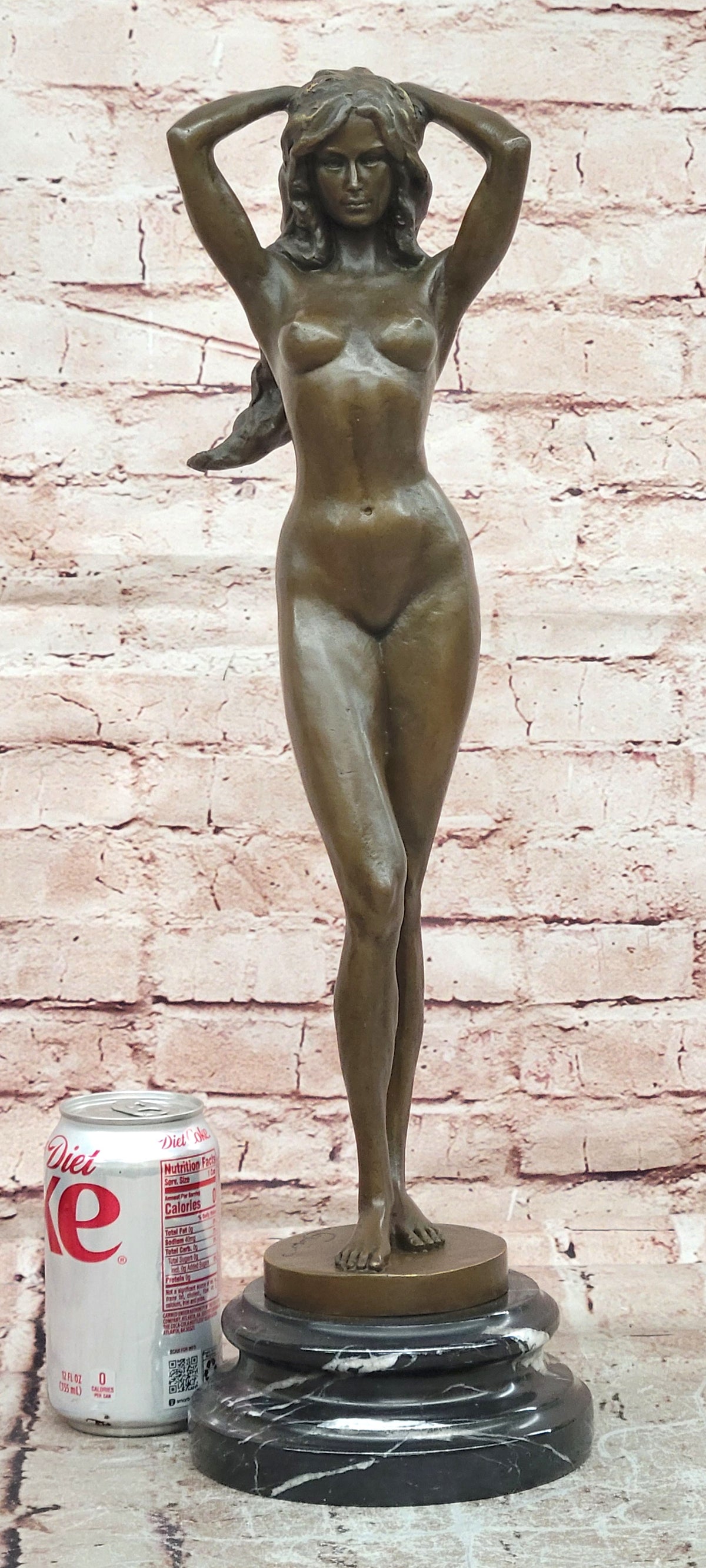 Bronze Sensual Female Form Sculpture Cesaro Nude Lady Collectible Artwork
