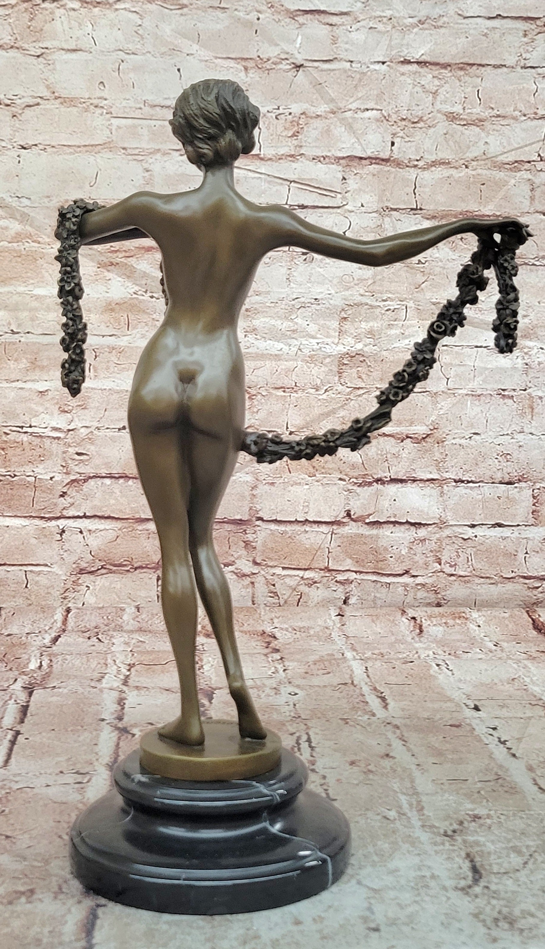 Bronze Elegant Woman Sculpture Joseph Lorenzl Art Deco Fine Art Decor