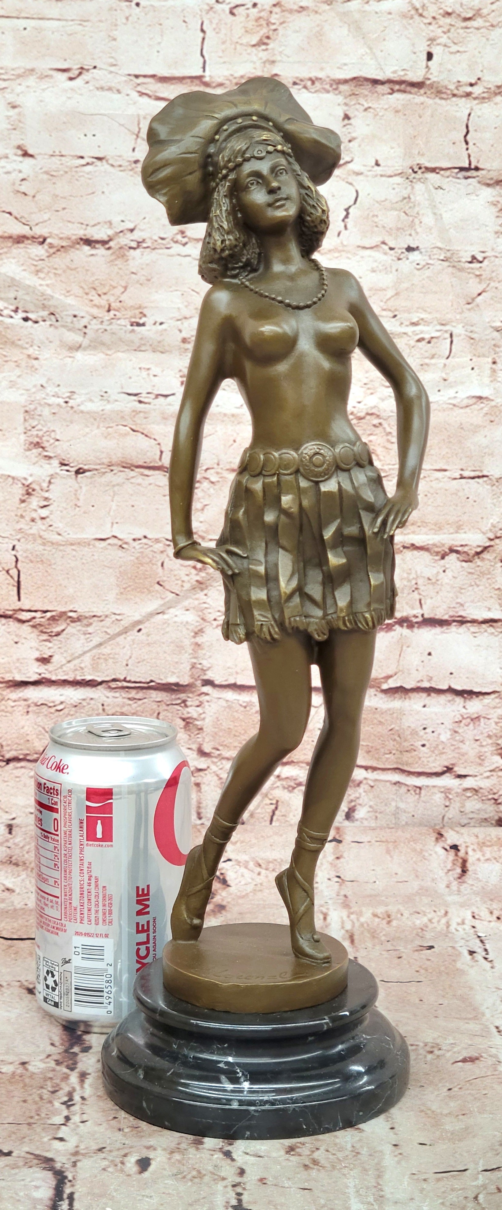 Bronze Elegant Lady Sculpture Josef Lorenzl Art Deco Collectible Artwork Art