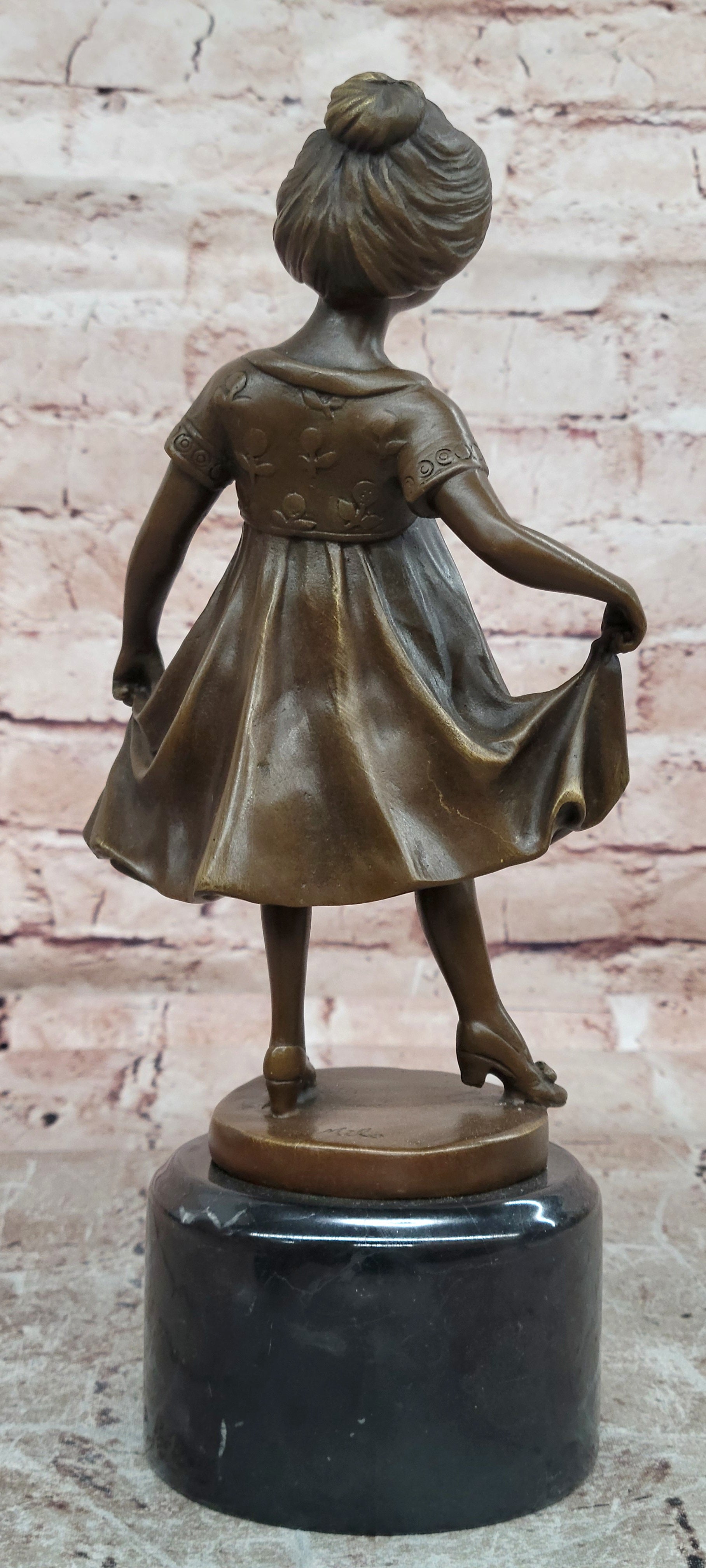 Original Milo Dancing Girl Bronze Sculpture Child Artwork Hot Cast Fine Art Figurine