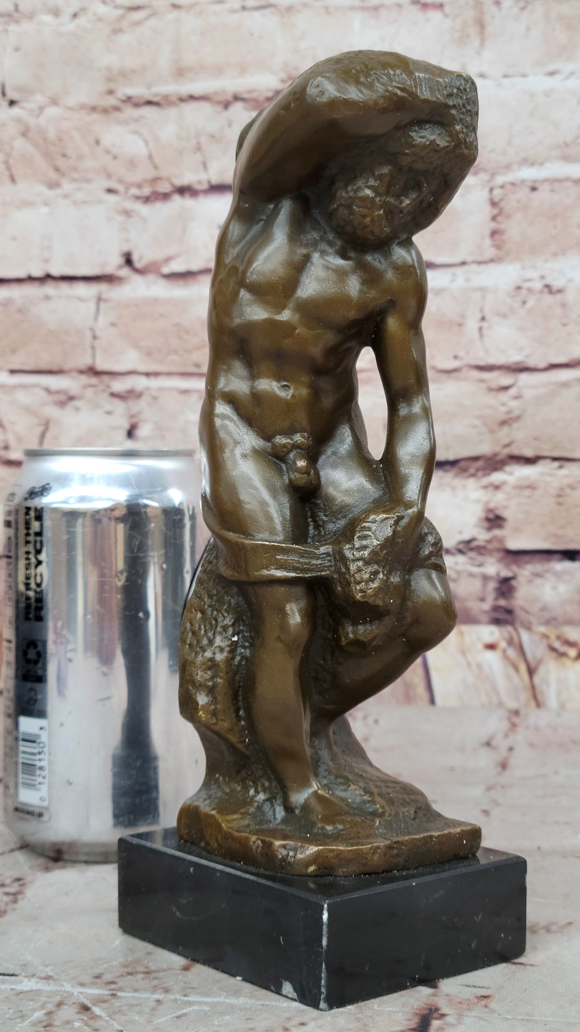 The Prisoner Bronze Statue by Michelangelo Hot Cast Classic Art Office Decor