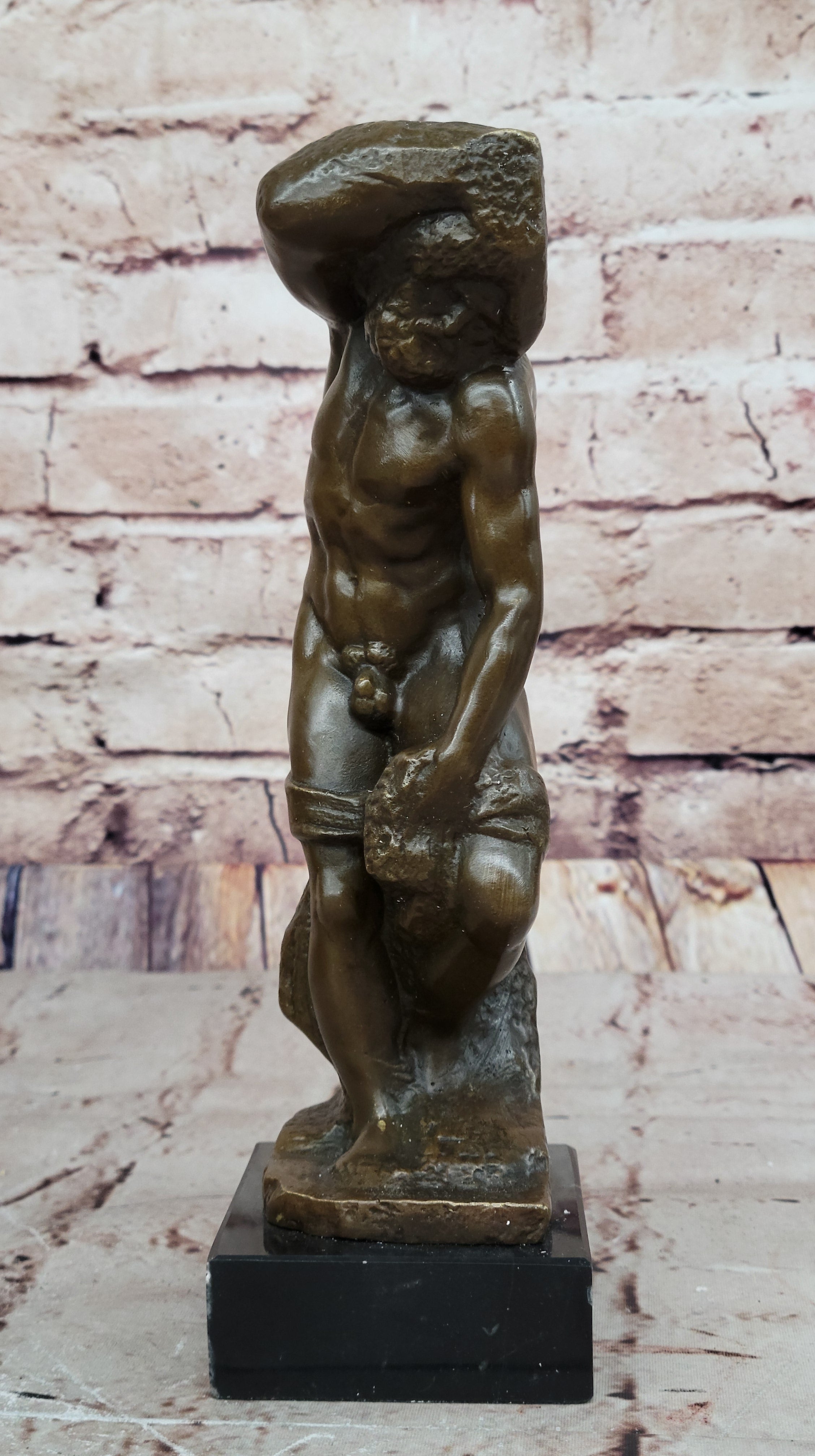 The Prisoner Bronze Statue by Michelangelo Hot Cast Classic Art Office Decor