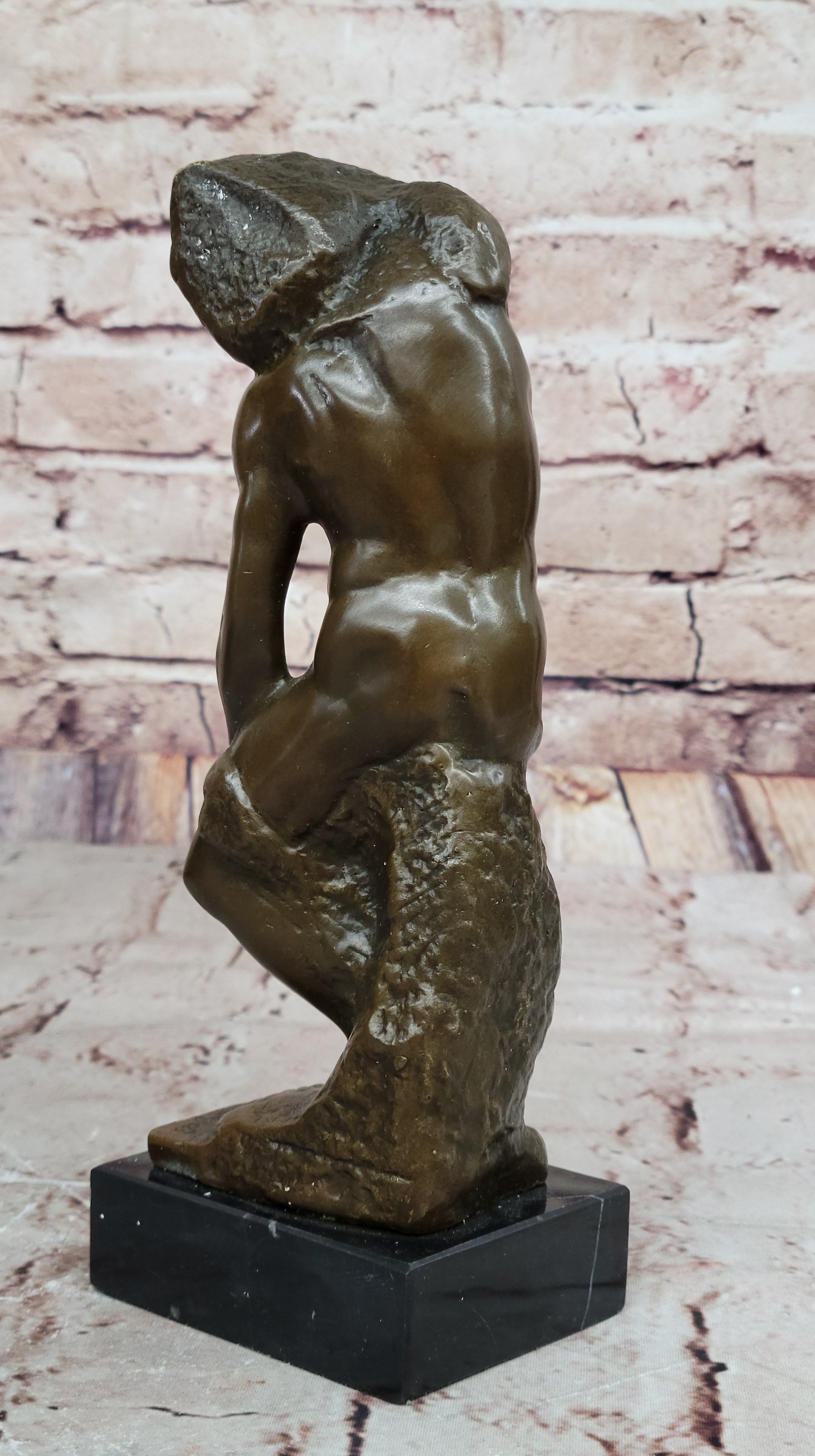 The Prisoner Bronze Statue by Michelangelo Hot Cast Classic Art Office Decor