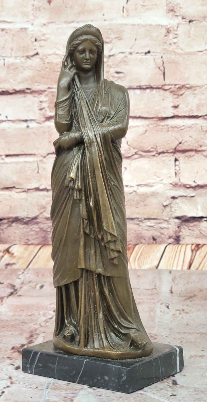 J. Patoue Signed Bronze Female Figure – Vintage Art Deco Collectible Statue