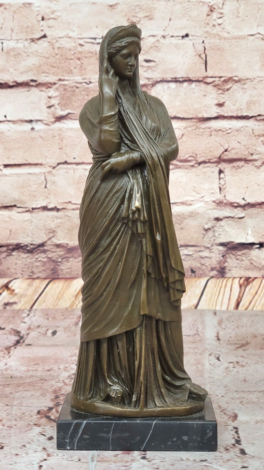 J. Patoue Signed Bronze Female Figure – Vintage Art Deco Collectible Statue