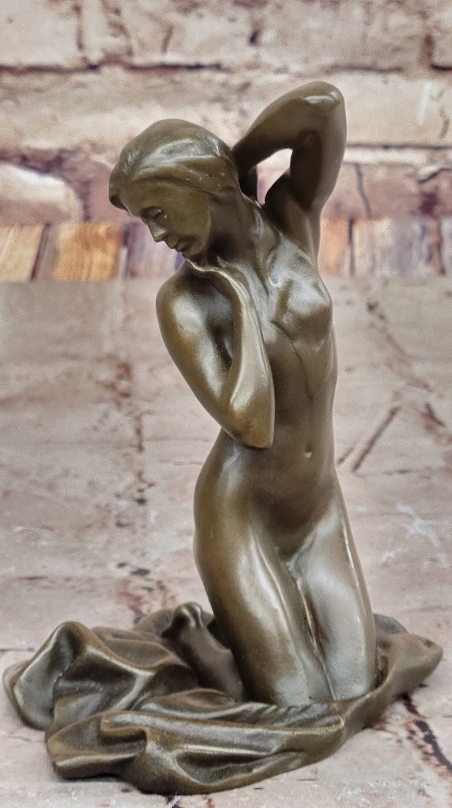 Mavchi Art Deco Naked Girl Bronze Sculpture Hot Cast Elegant Home Decoration Statue