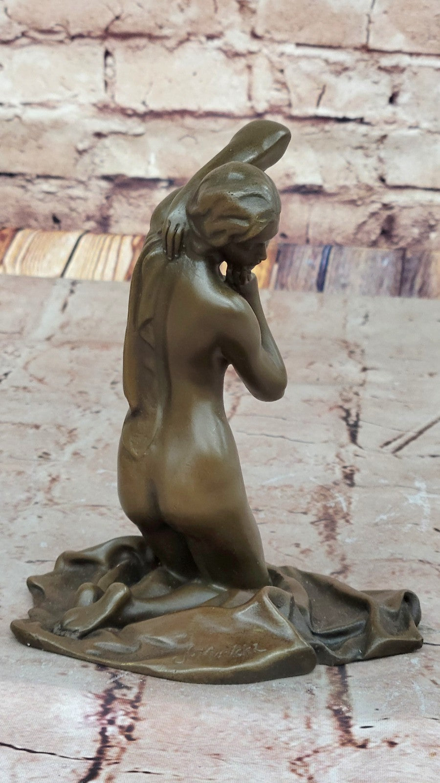 Mavchi Art Deco Naked Girl Bronze Sculpture Hot Cast Elegant Home Decoration Statue