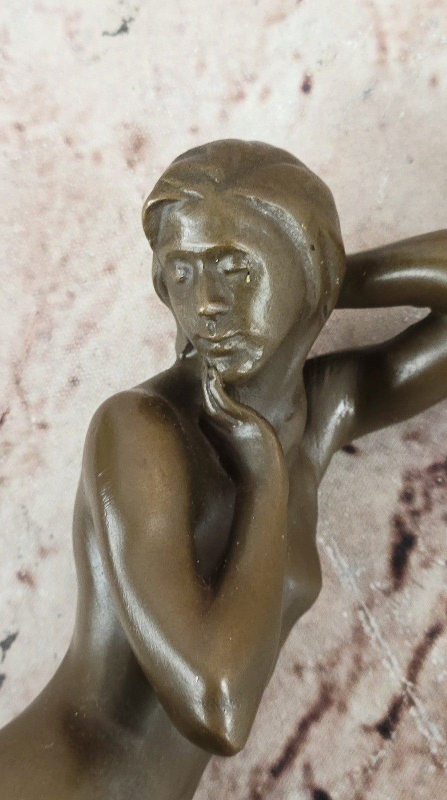 Mavchi Art Deco Naked Girl Bronze Sculpture Hot Cast Elegant Home Decoration Statue