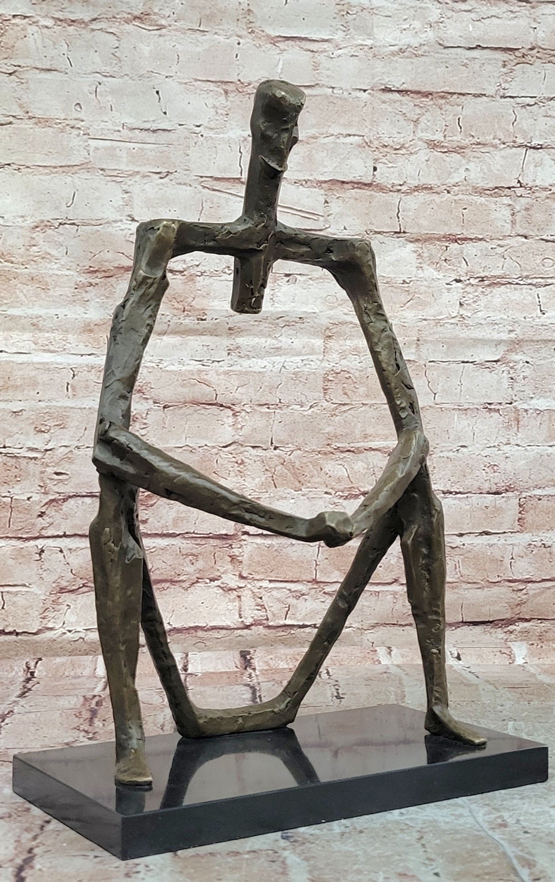 Juno Bronze Surrealist Man Sculpture Modern Abstract Figurine Art Decor
