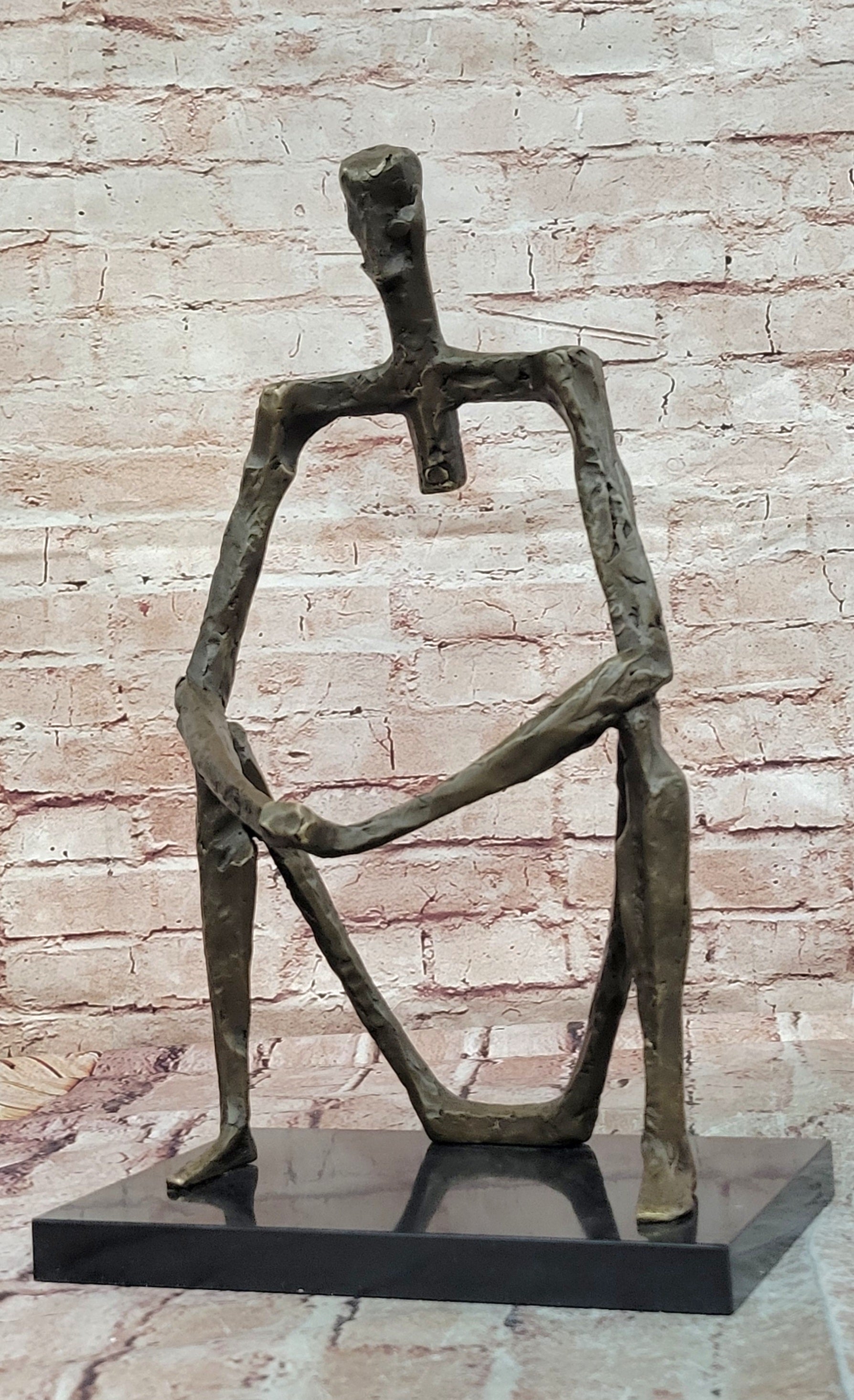 Juno Bronze Surrealist Man Sculpture Modern Abstract Figurine Art Decor