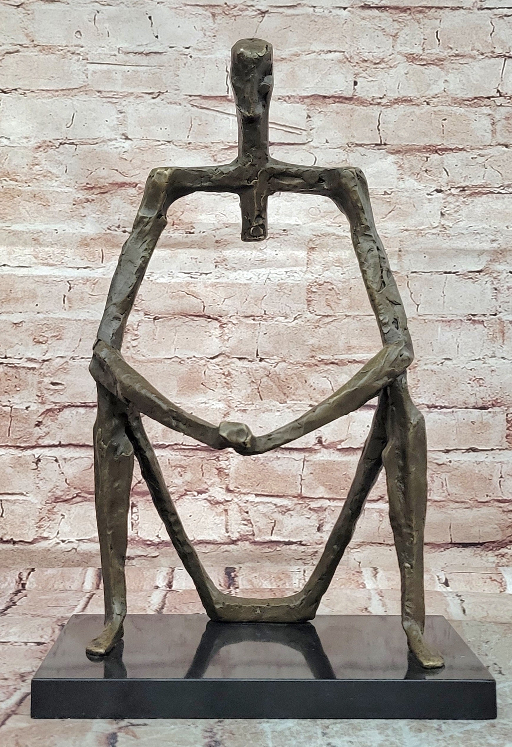 Juno Bronze Surrealist Man Sculpture Modern Abstract Figurine Art Decor