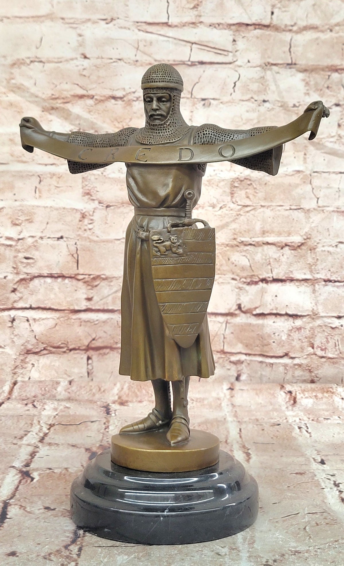 Fremiet Bronze Fine Art Sculpture Credo Figurine Hand Made Collectible Statue