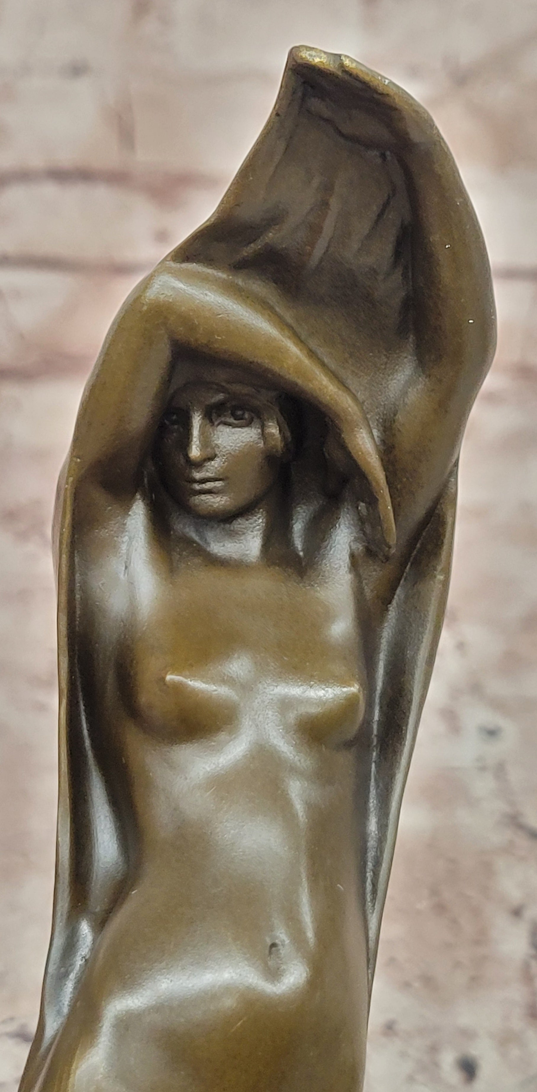 Bronze Contemporary Female Statue Signed Milo Woman at Night Artwork Decor