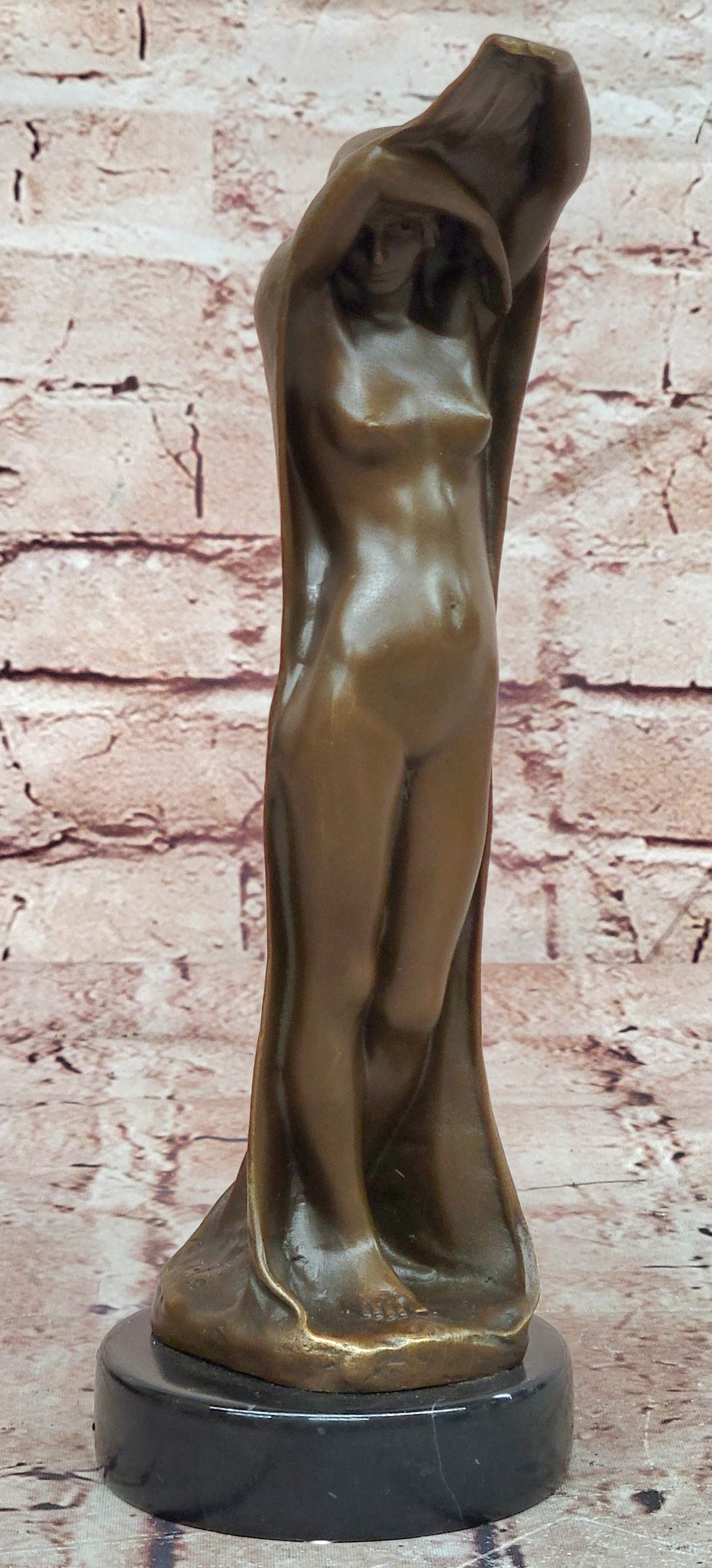 Bronze Contemporary Female Statue Signed Milo Woman at Night Artwork Decor