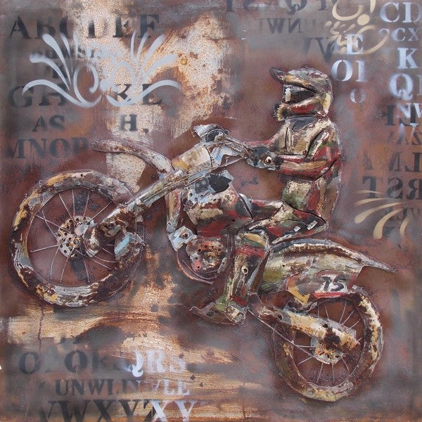 3D Metal Wall Art is hand crafted using galvanized metal to prevent Rusting