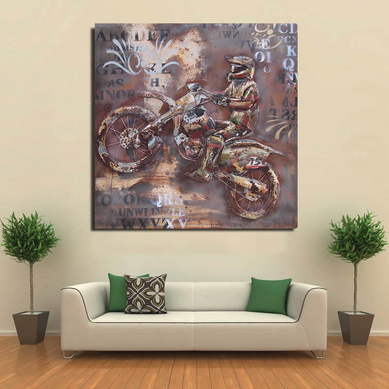 3D Metal Wall Art is hand crafted using galvanized metal to prevent Rusting
