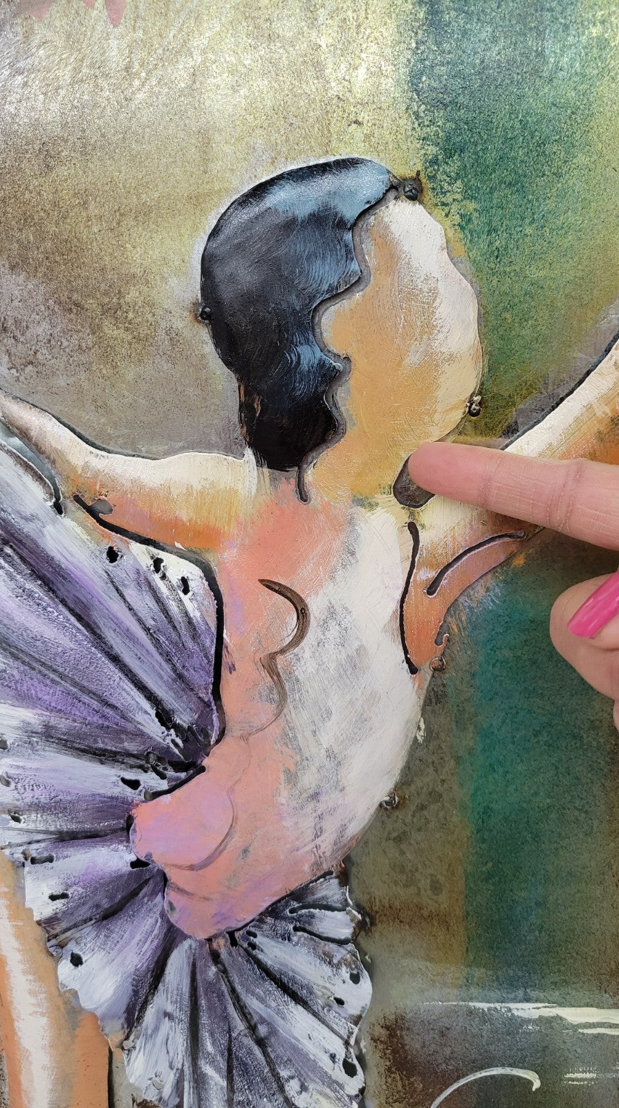 Beautiful 3D Ballerina Ballet Modern Abstract Artwork Detailed Painting Sale