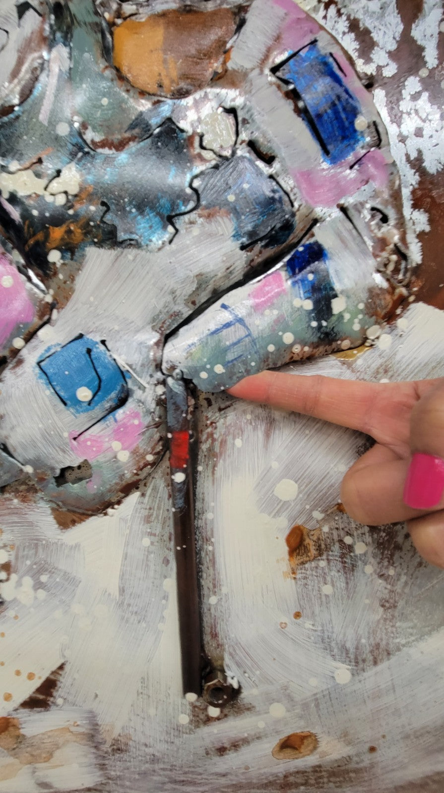 Watercolor Ski Scene - Unframed Painting on Canvas 3D Hand Made Art