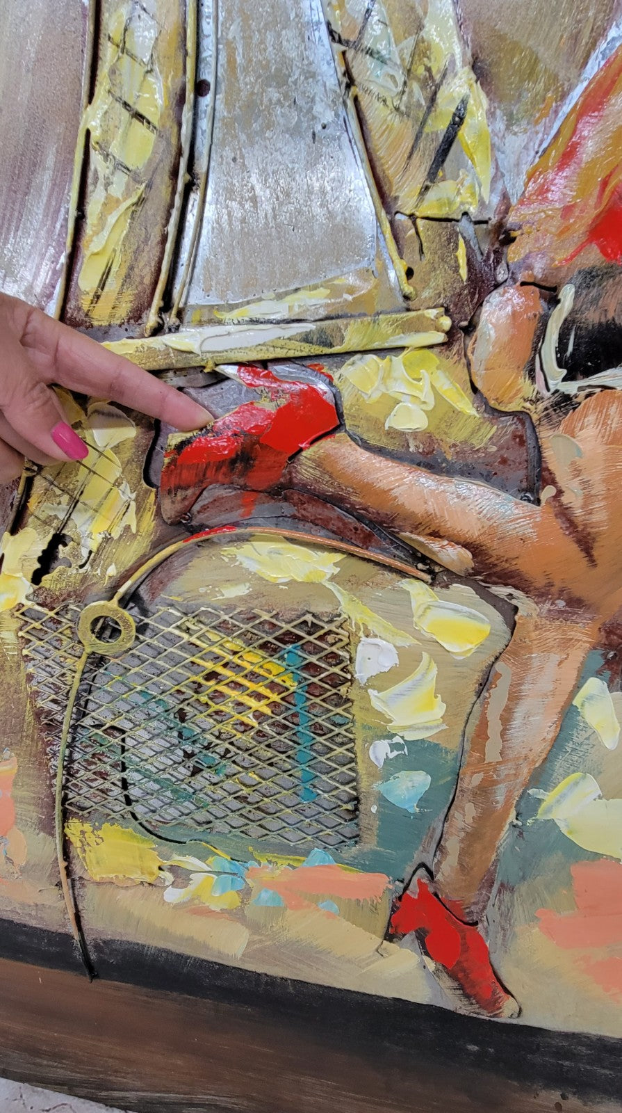 3-D Museum Quality Collector Edition Couple in Parise oil Painting Figure