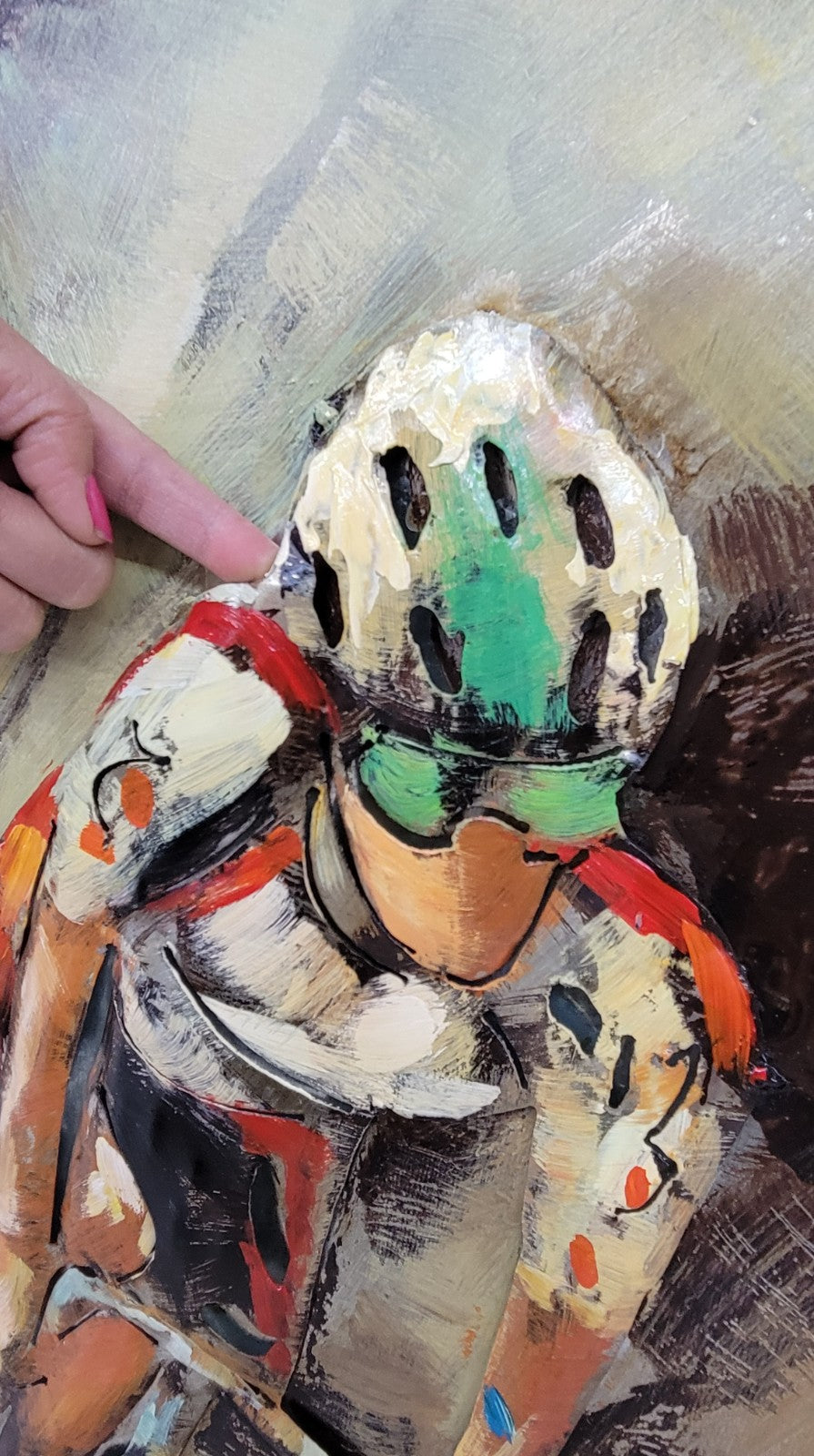 3D METAL PAINTING MULTI COLOR RETRO BICYCLE 80X120CM WALL MOUNT 3-D ART