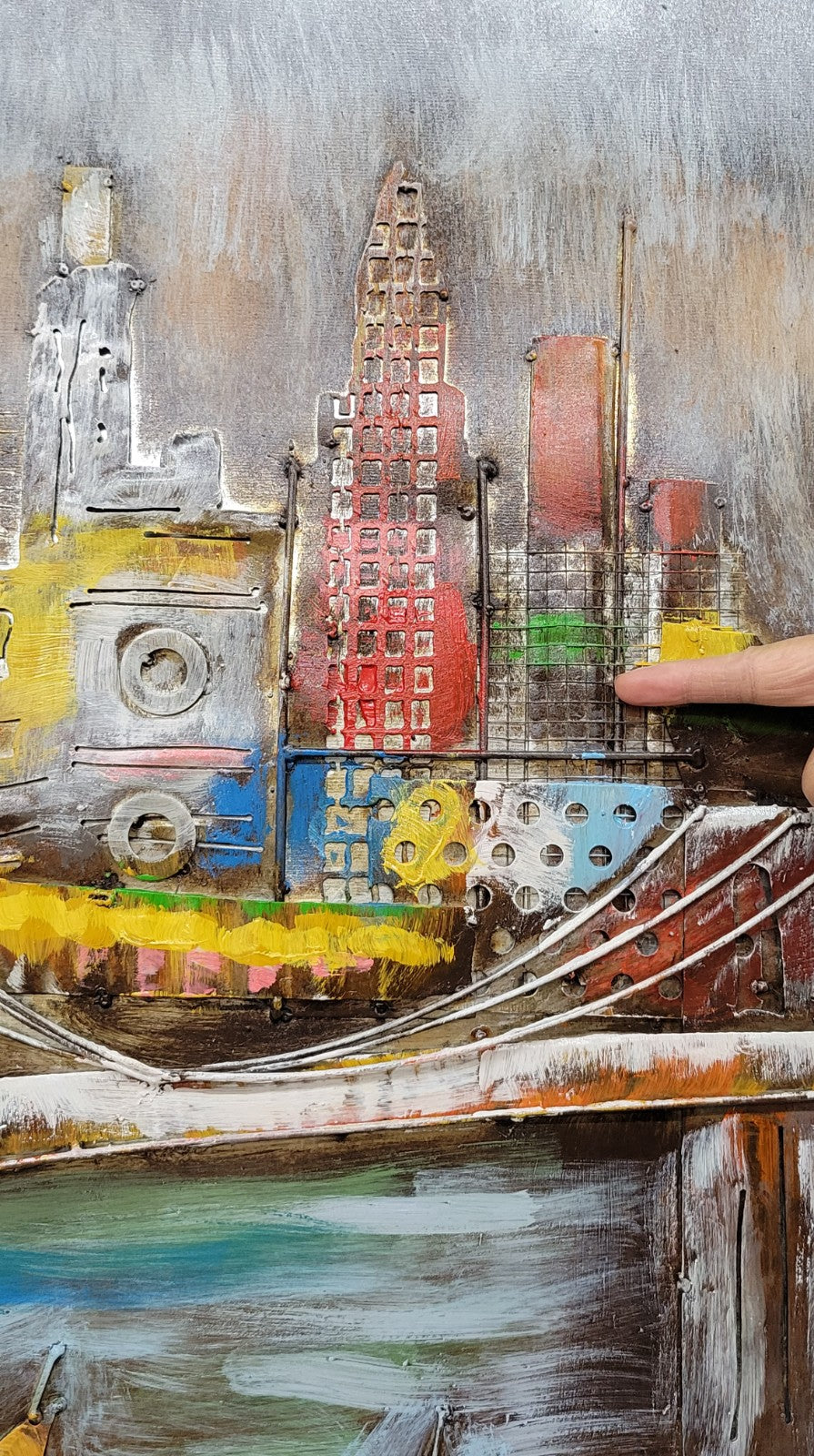 Handcrafted New York 3D Wall Art Acrylic Canvas Urban Style Home or Office Decor