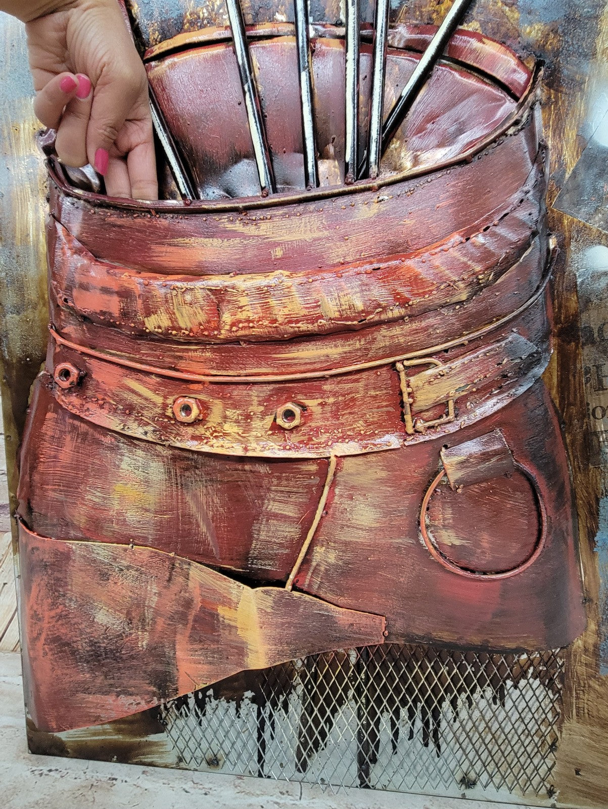 Wrapped Canvas Graphic Fine Art 3-D Oil Painting of Golf Bag with Clubs Figure