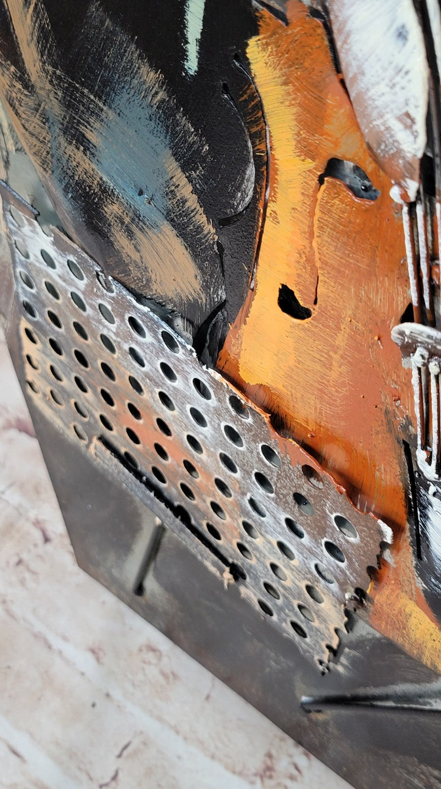 Large Musician Abstract Painting Modern Colorful Pianist Painting 3D Artwork