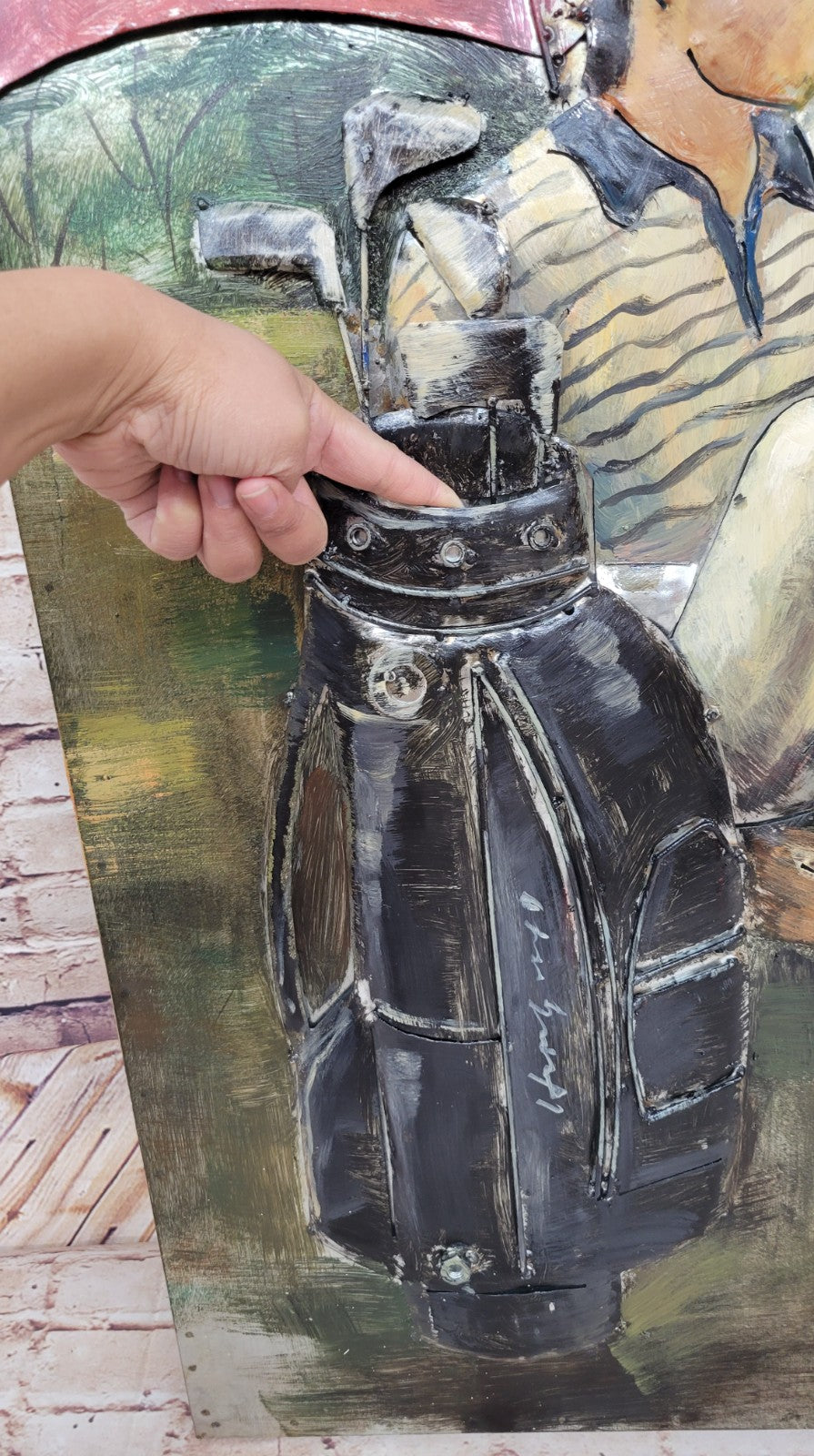 3D Golfer Painting wall art modern wall Art French home decor Indoor/Outdoor