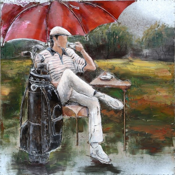 3D Golfer Painting wall art modern wall Art French home decor Indoor/Outdoor