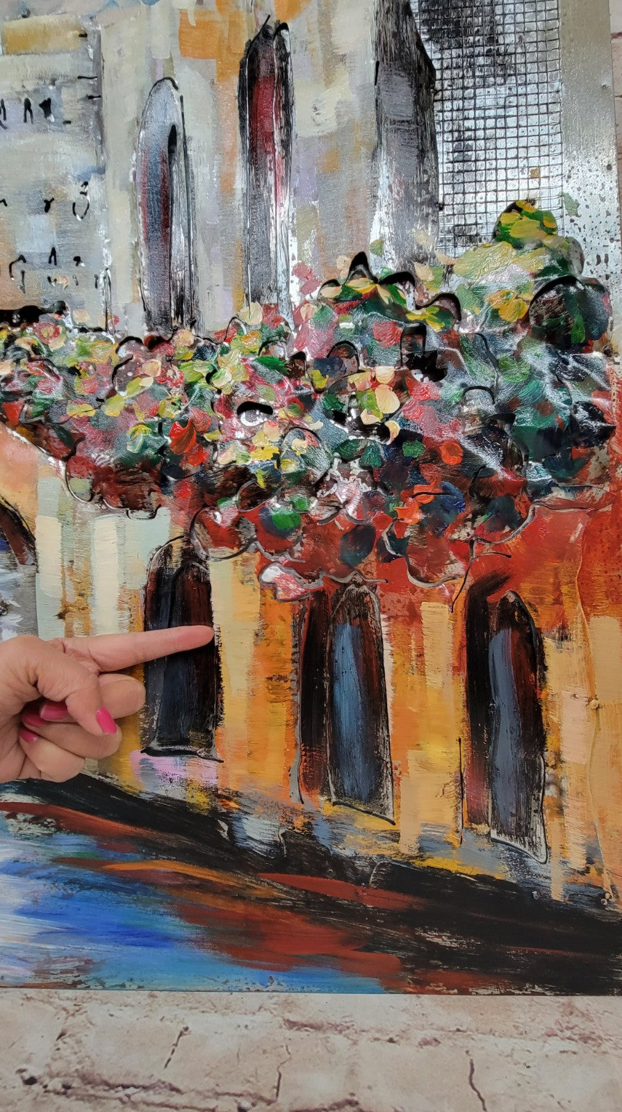 Buy Romantic Venice 3D Wall Art – Handcrafted Italian Oil Painting on Metal Canvas | Classic Fine Art for Home Décor