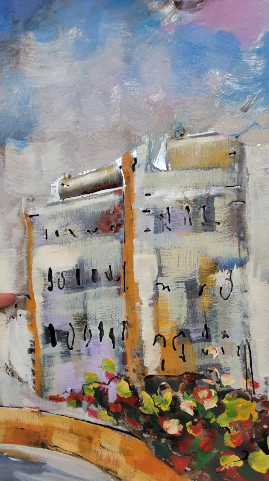 Original Venice 3D Landscape Artwork Oil on Metal Canvas Wall Mount Decoration