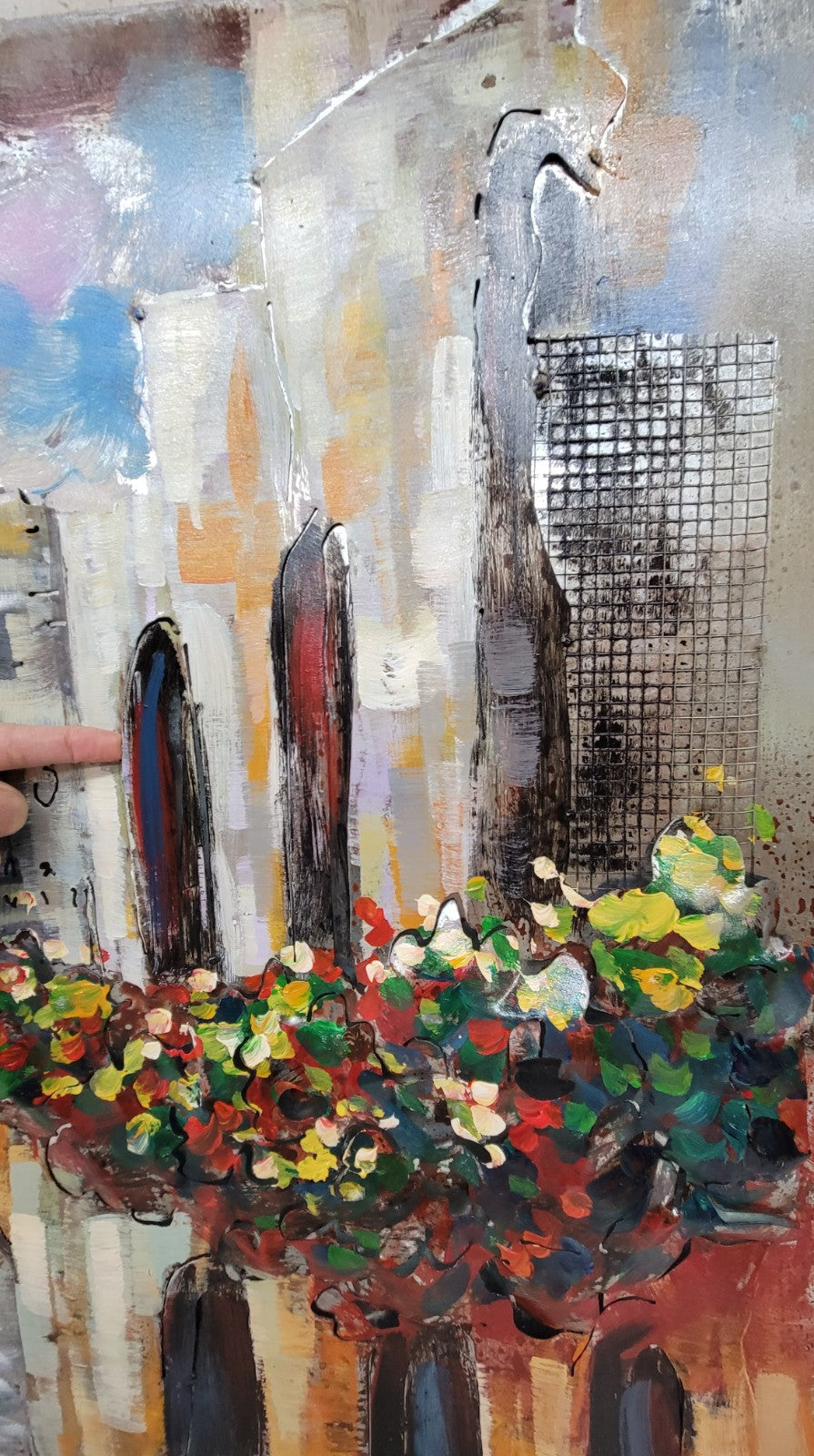 Original Venice 3D Landscape Artwork Oil on Metal Canvas Wall Mount Decoration