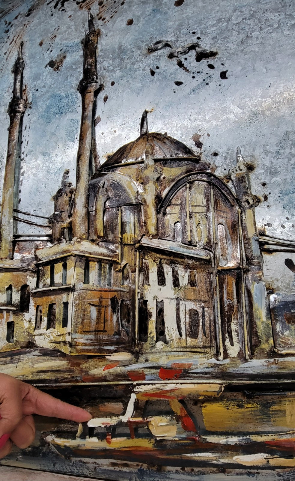 Beautiful Decorative Wall Hanging Painting Istanbul 3D 32 by 40 Inches Art