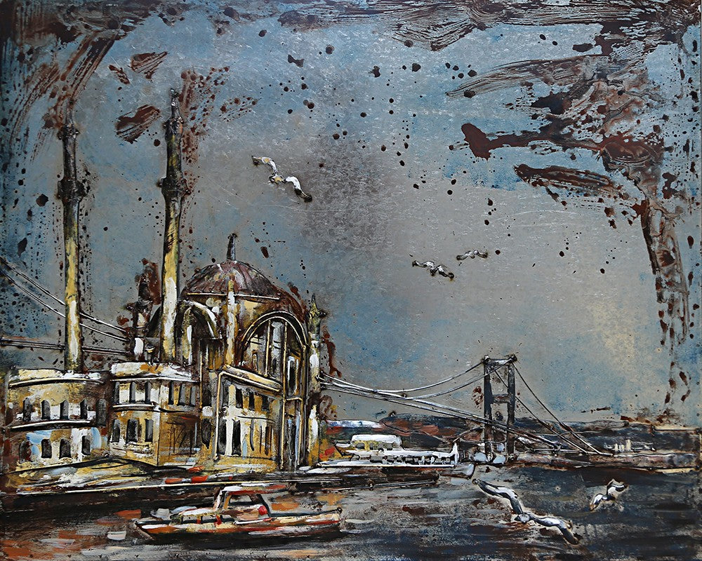 Beautiful Decorative Wall Hanging Painting Istanbul 3D 32 by 40 Inches Art