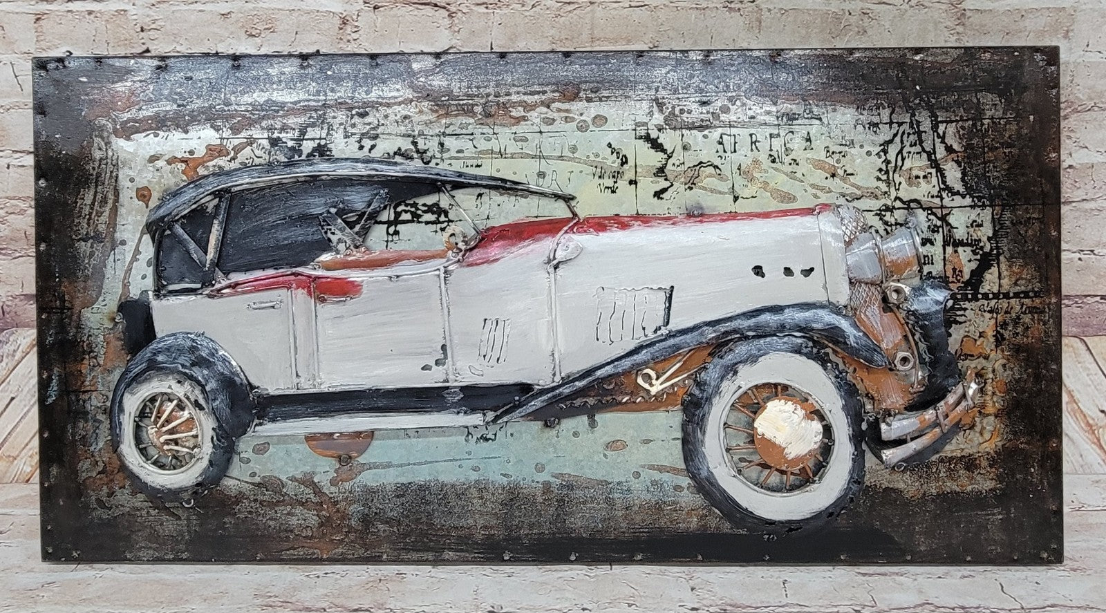 A Vintage Rolls Royce on The Drive Home Office Decoration All Metal Canvas