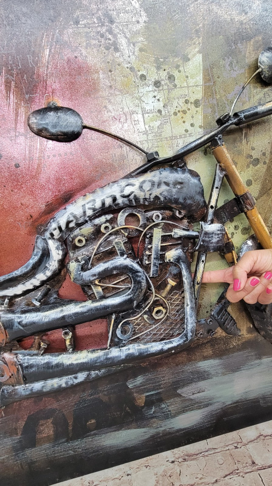 3D Wall Art, Motorcycle, Oil Painting Harley Davidson Bike Canvas Frame Sale