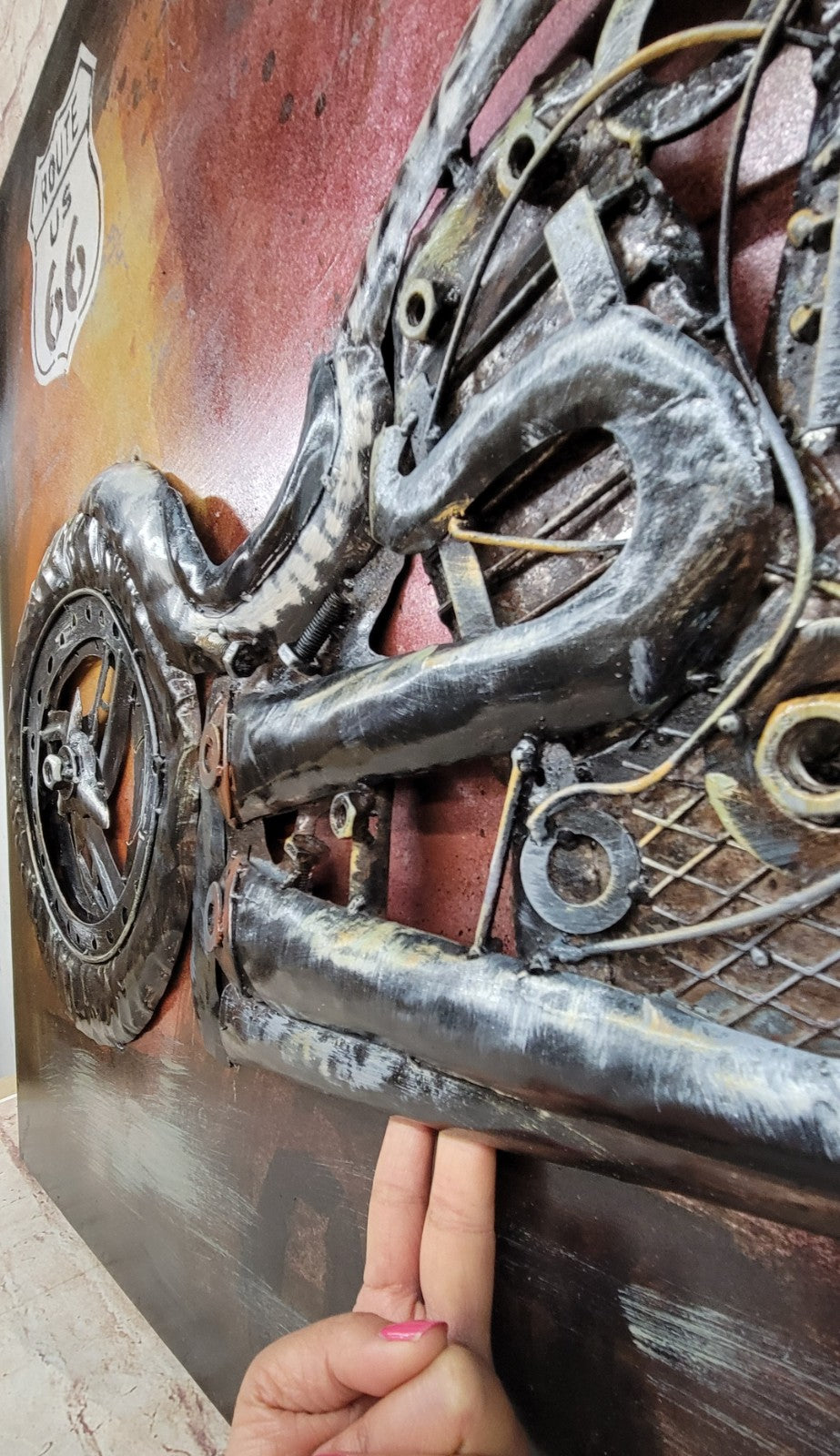 3D Wall Art, Motorcycle, Oil Painting Harley Davidson Bike Canvas Frame Sale